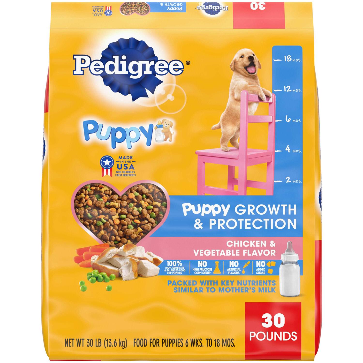Pedigree Puppy Growth & Protection Dry Dog Food Chicken & Vegetable Flavor - Healthber