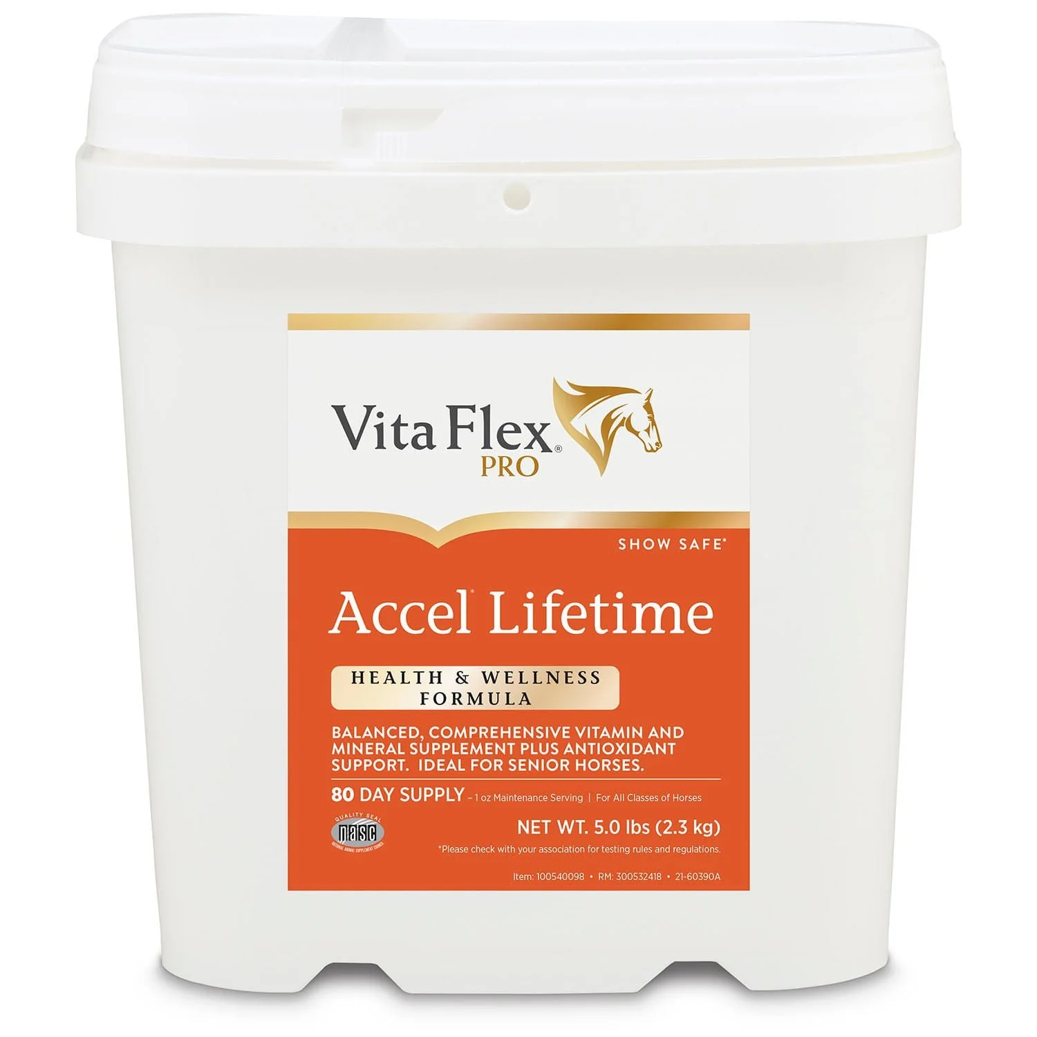 Vita Flex Pro Accel Lifetime Health & Wellness Formula Supplement for Horses - Healthber