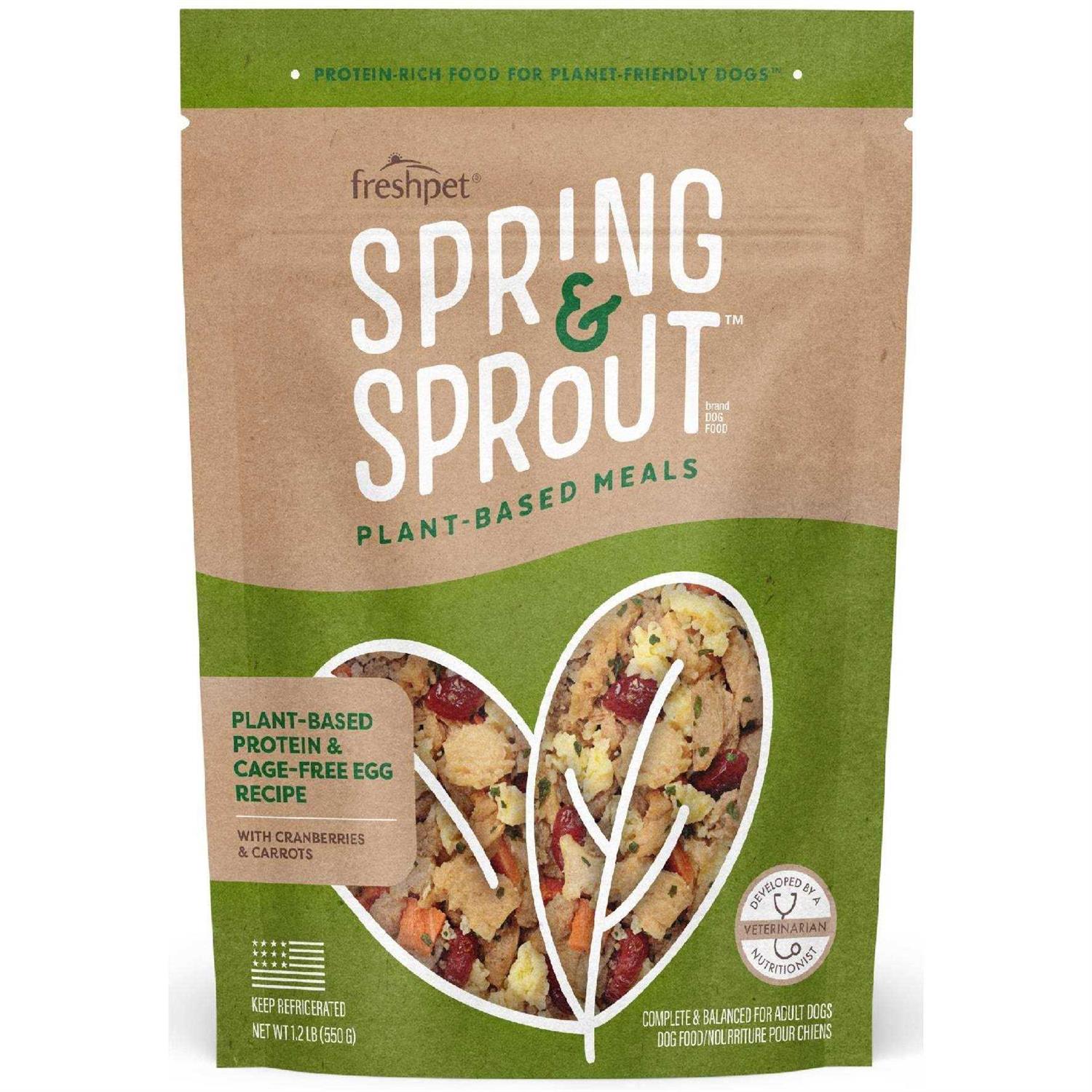 Freshpet Spring & Sprout Dog Food Plant-Based Protein & Cage-Free Egg Recipe - Healthber