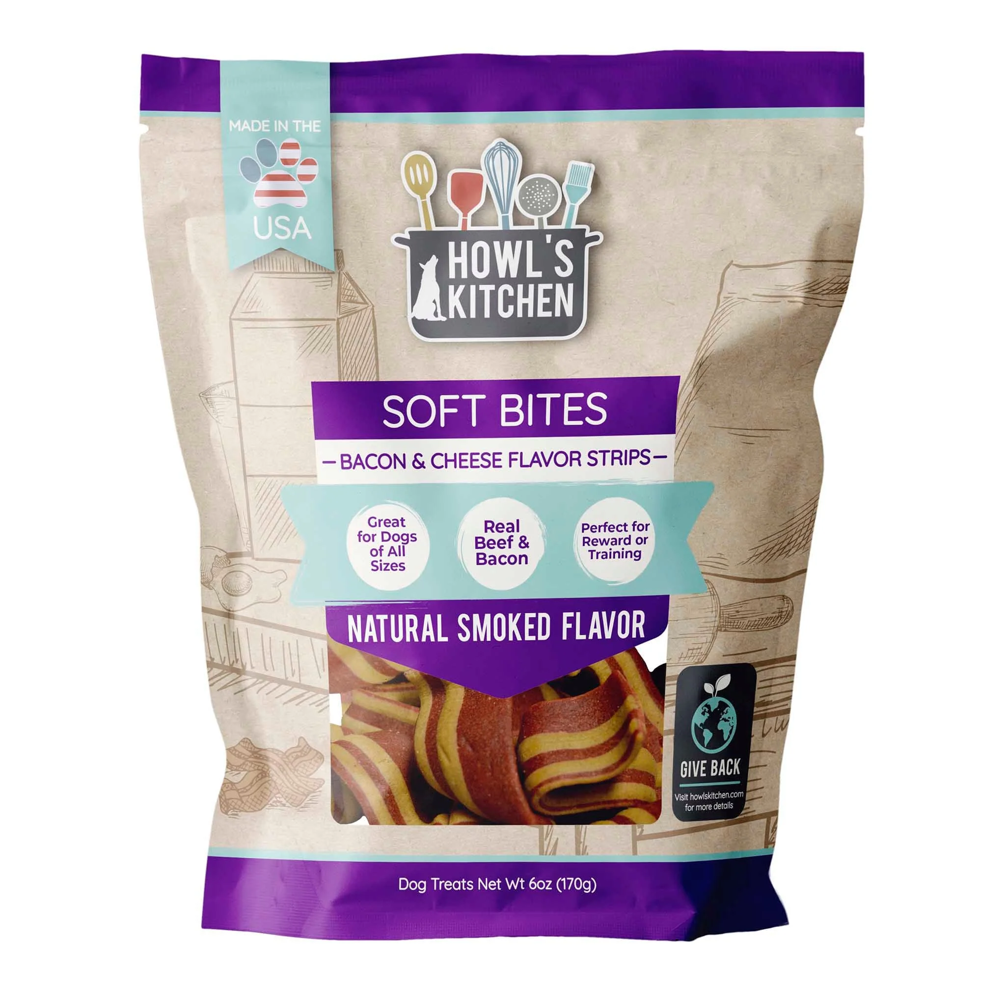 Howl's Kitchen Meaty Strips, 6 oz - Healthber