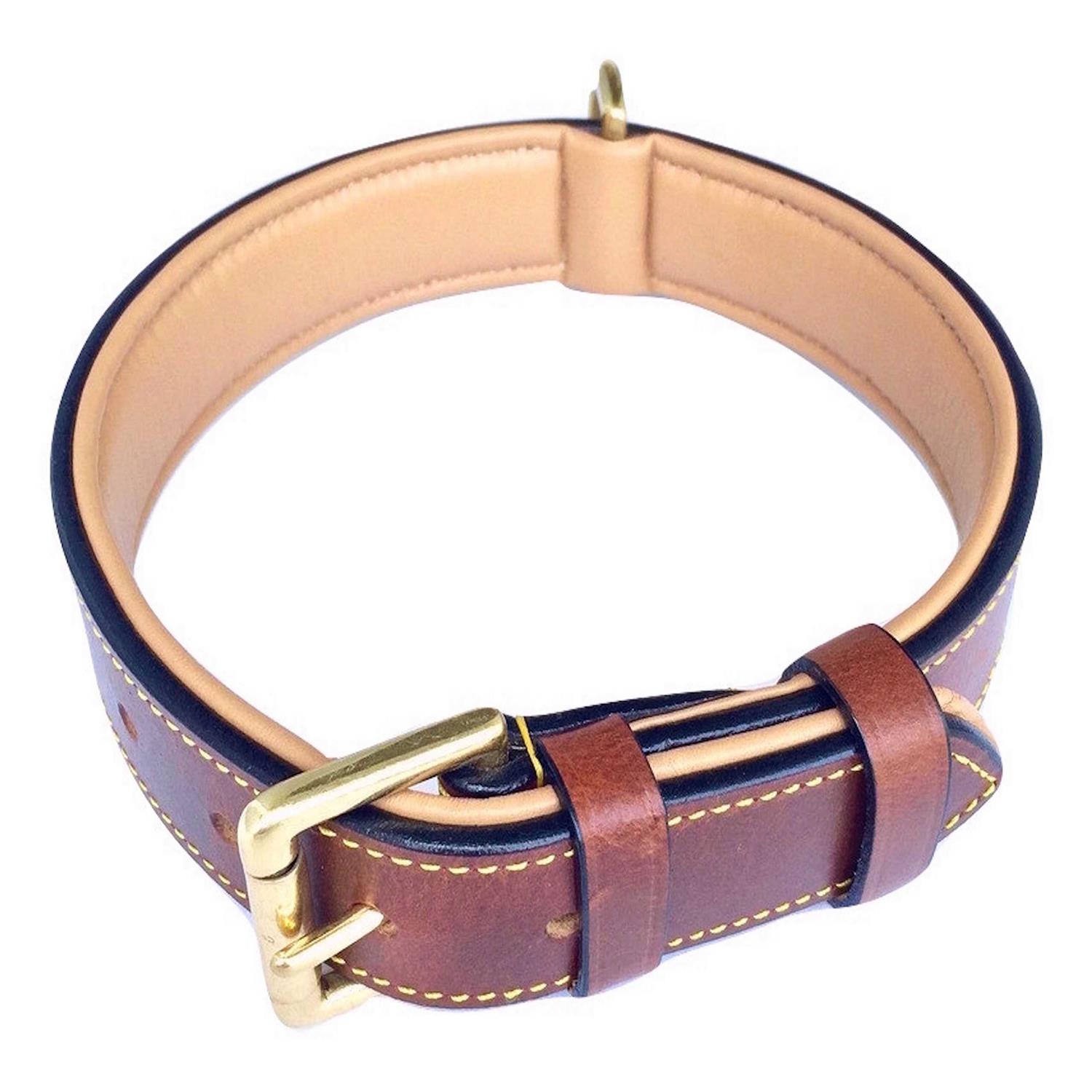 Soft Touch Collars Leather Dog Collar Padded - Healthber