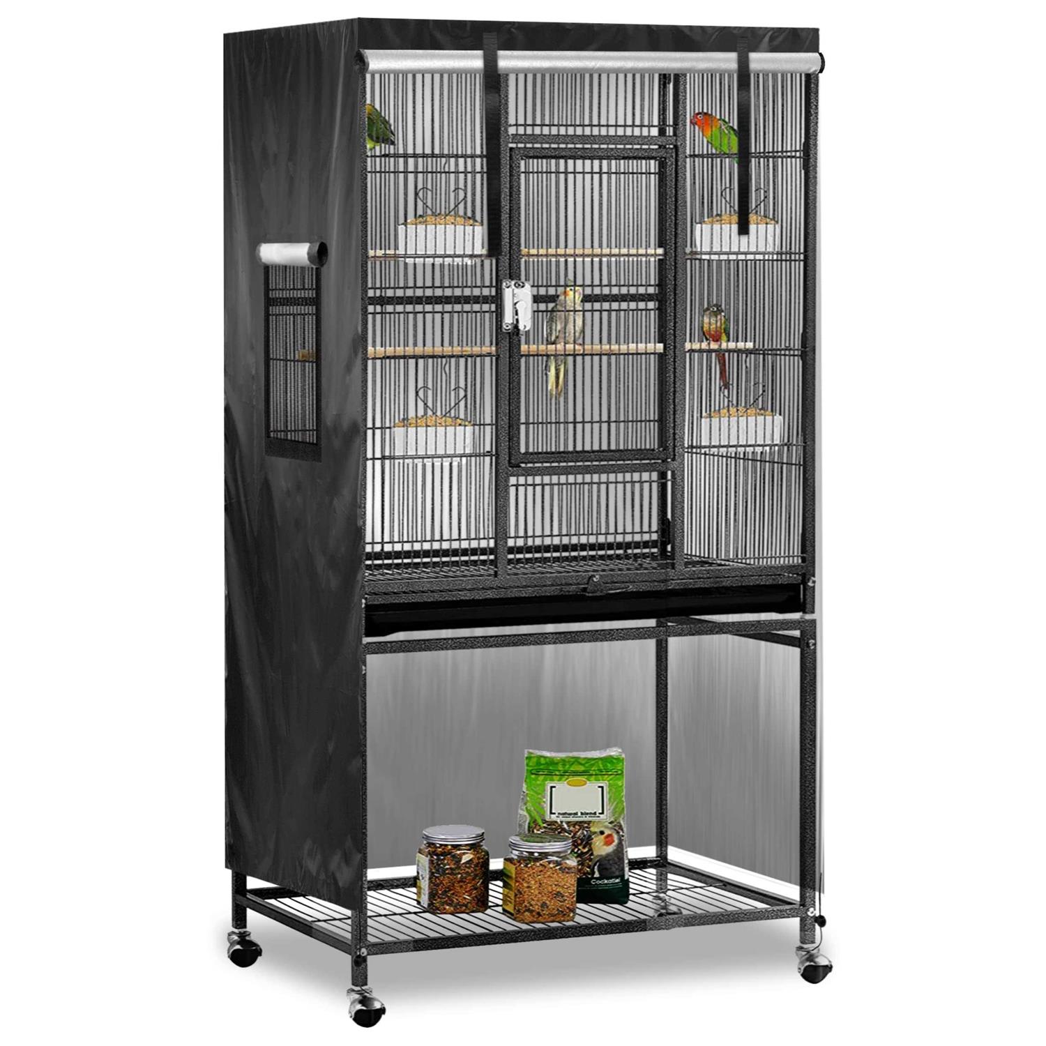 Knuti Universal Bird Cage Cover Good Night Blackout 51 inch x 38 inch x 23.5 inch inch Small Animal Cages Cover - Healthber