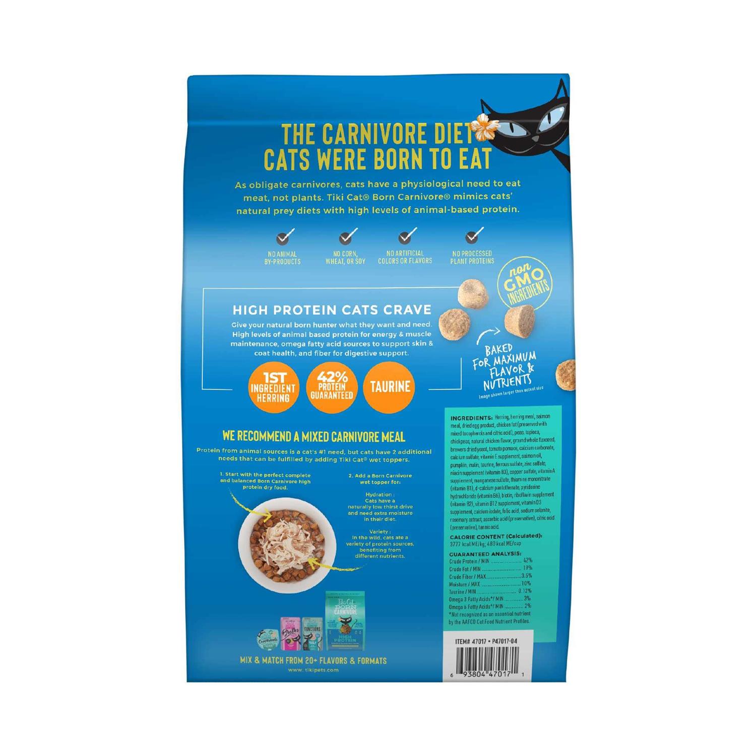 Tiki Cat Born Carnivore Herring Dry Food - Healthber