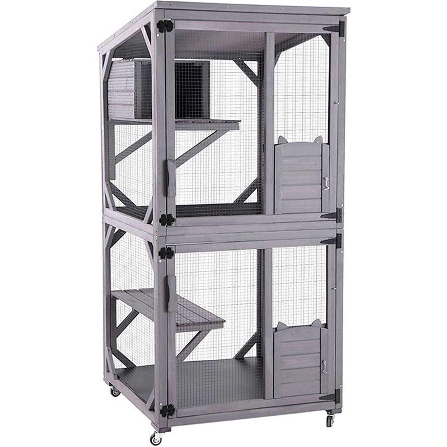 Aivituvin Cat House Outdoor Cat Catio AIR22 - Healthber