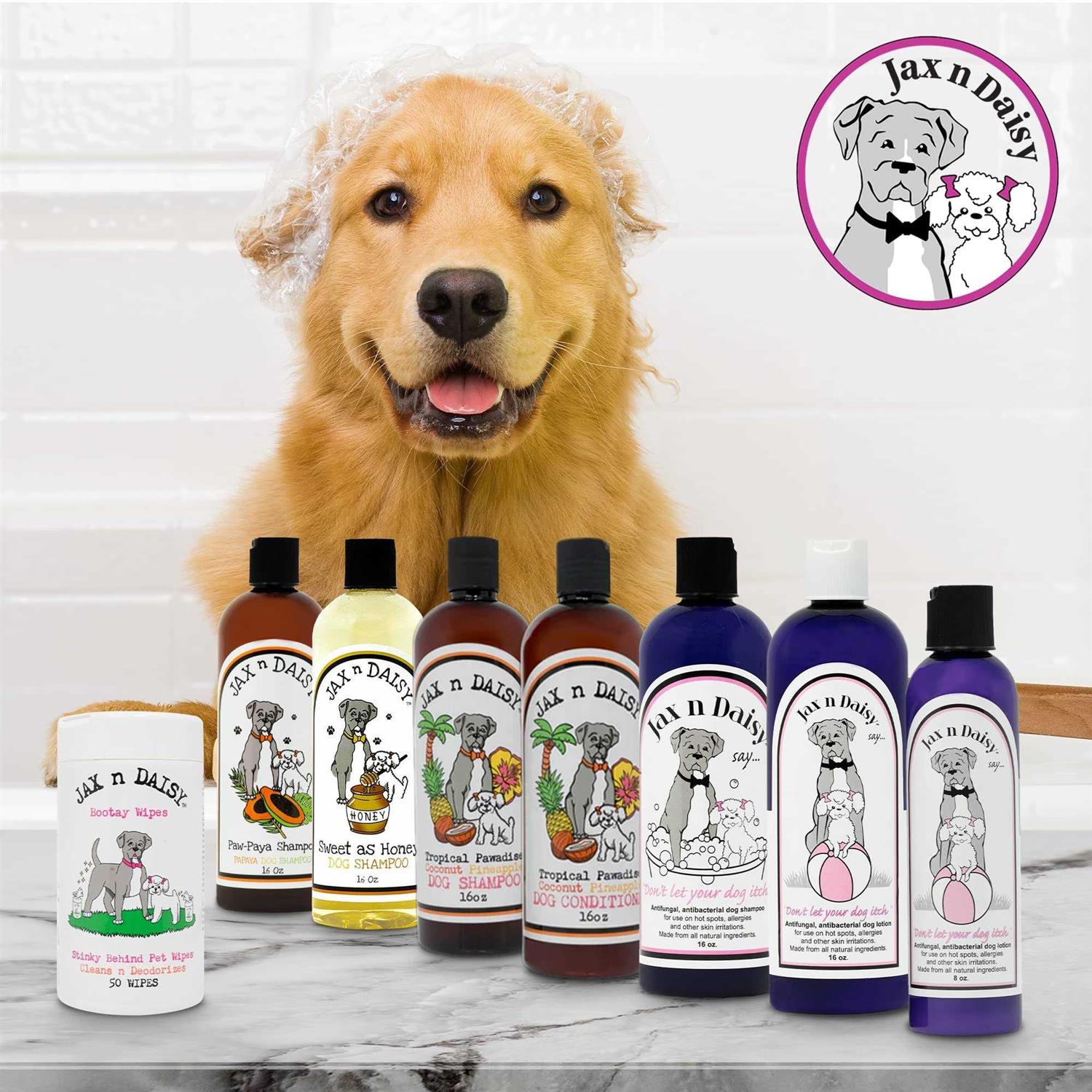 Jax N Daisy Itch Relief Shampoo and Lotion Dog Shampoo Sensitive Skin, Itch Relief for Dogs, and Dog Lotion - Healthber