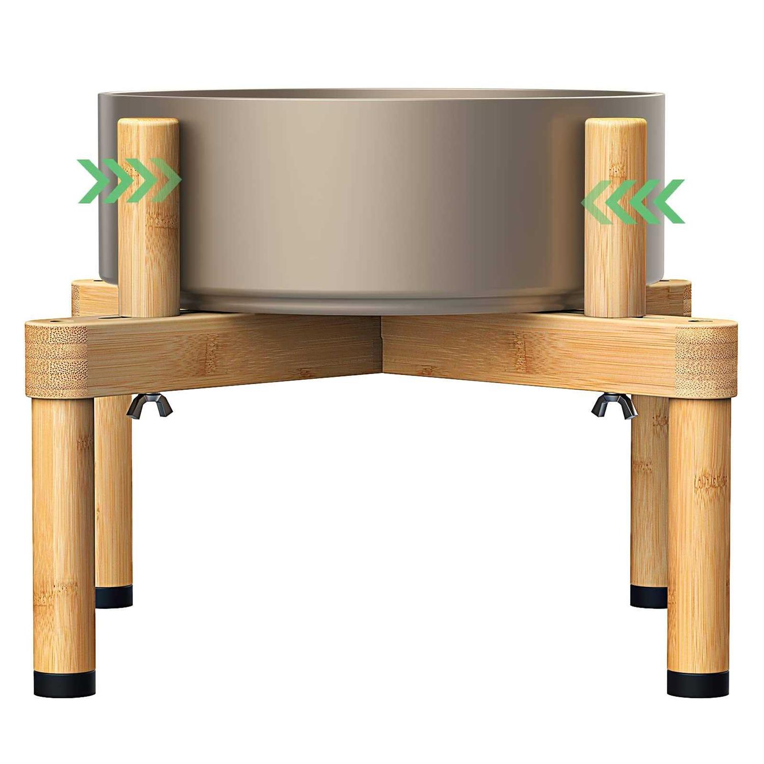 Vantic Dog Bowl Stand Adjustable Elevated Dog Food Stand For 65-11 Wide Bowls - Healthber