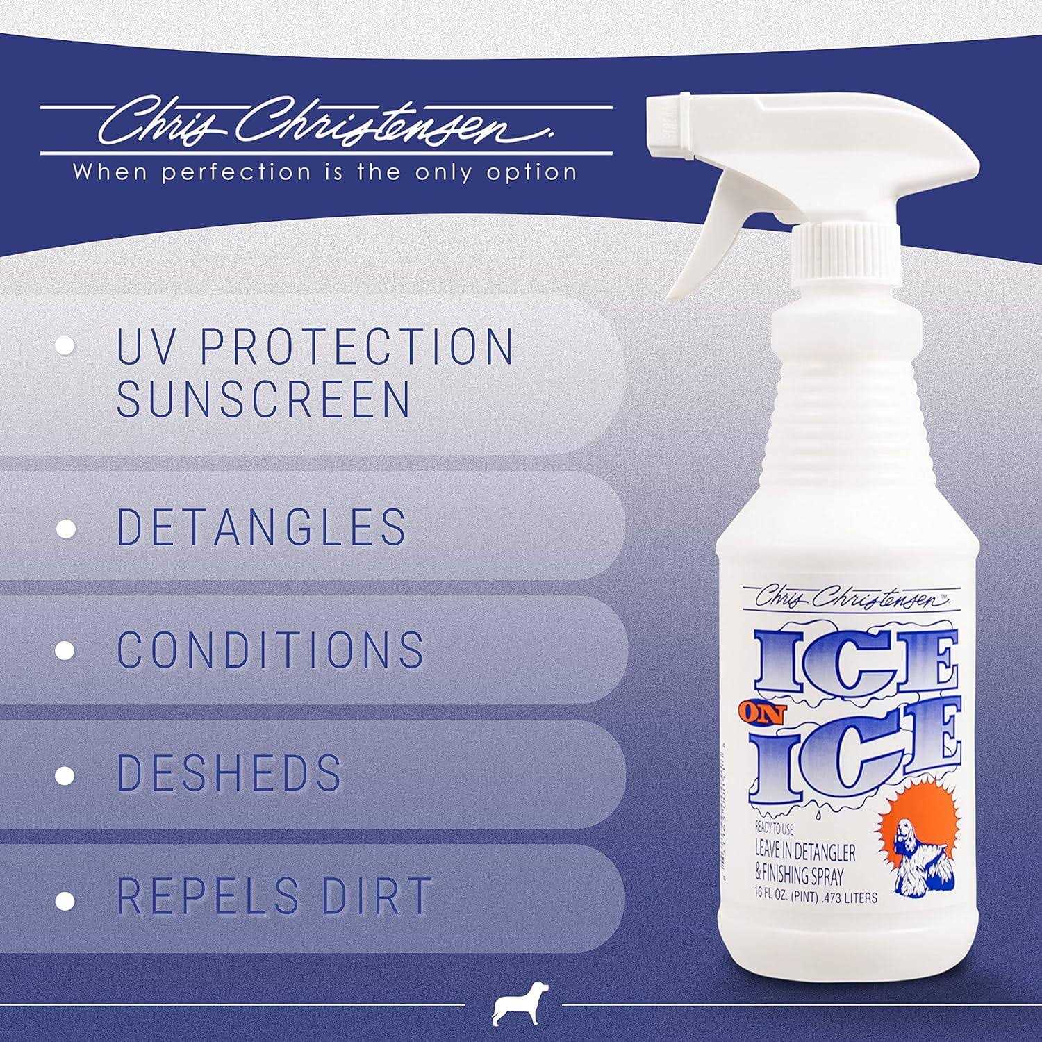 Chris Christensen Ice on Ice Detangler and Finishing Dog Spray - Healthber
