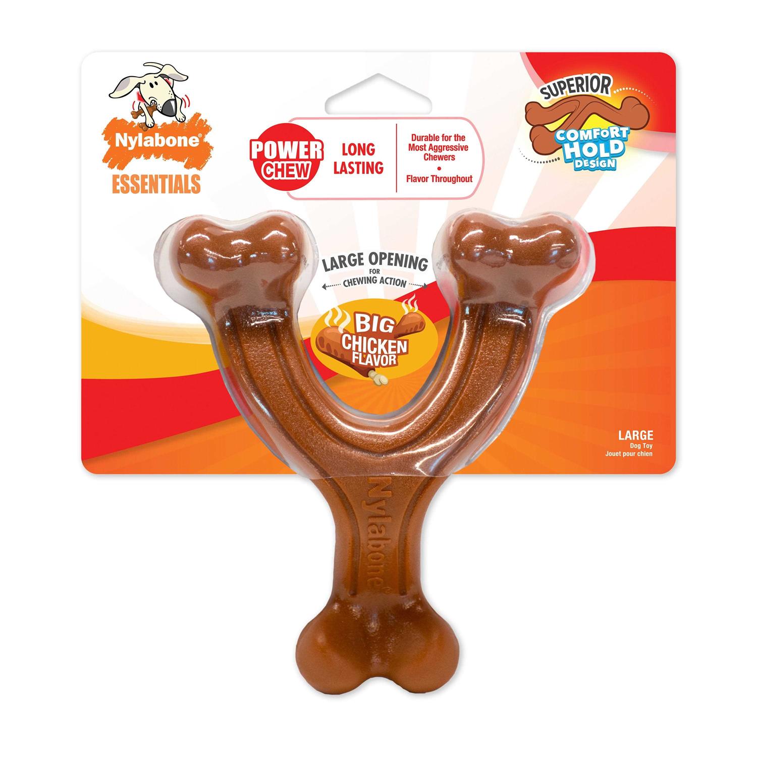 Nylabone Chew Wishbone Power Chew Dog Toy - Healthber