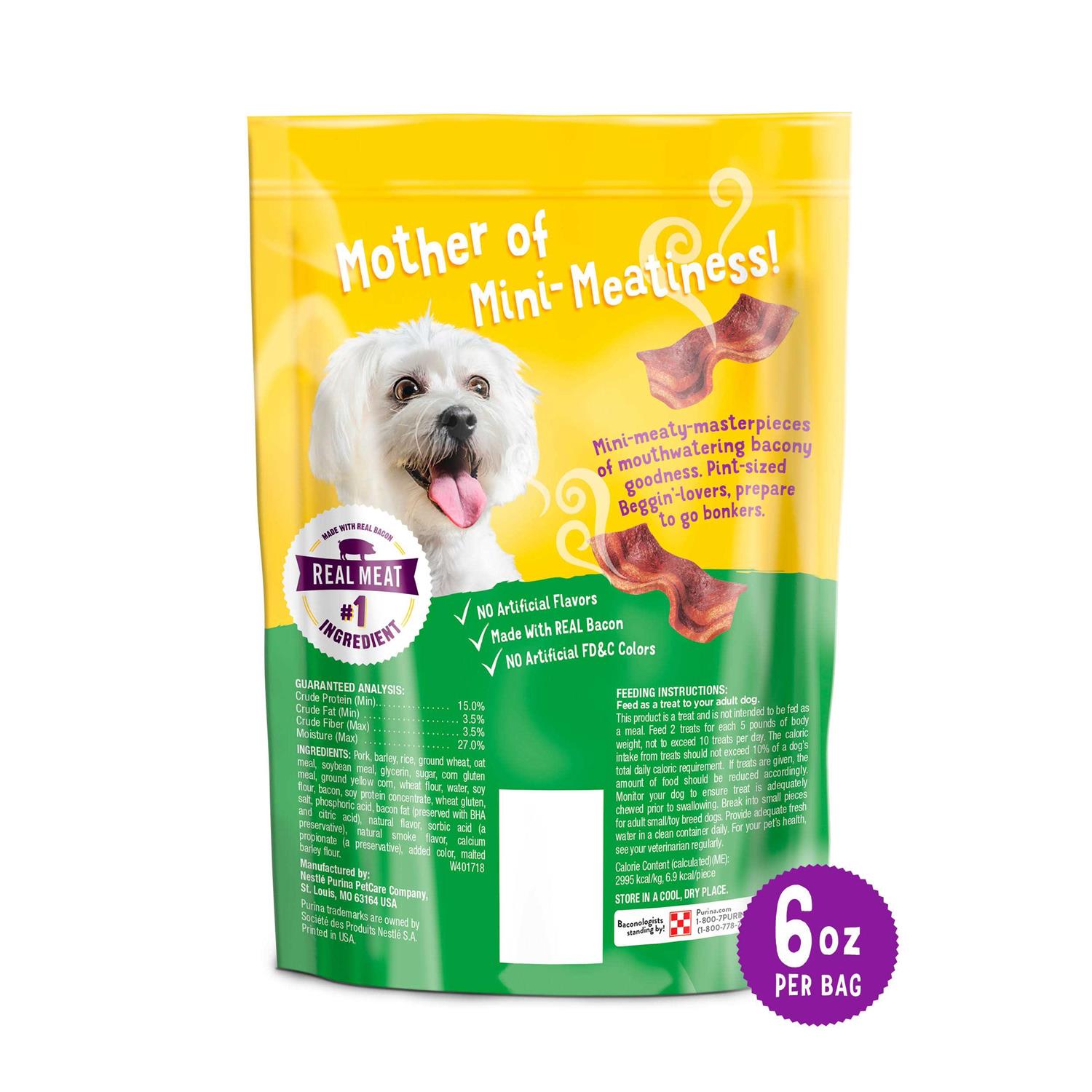 Purina Beggin’ Littles Bacon Dog Treats - Healthber
