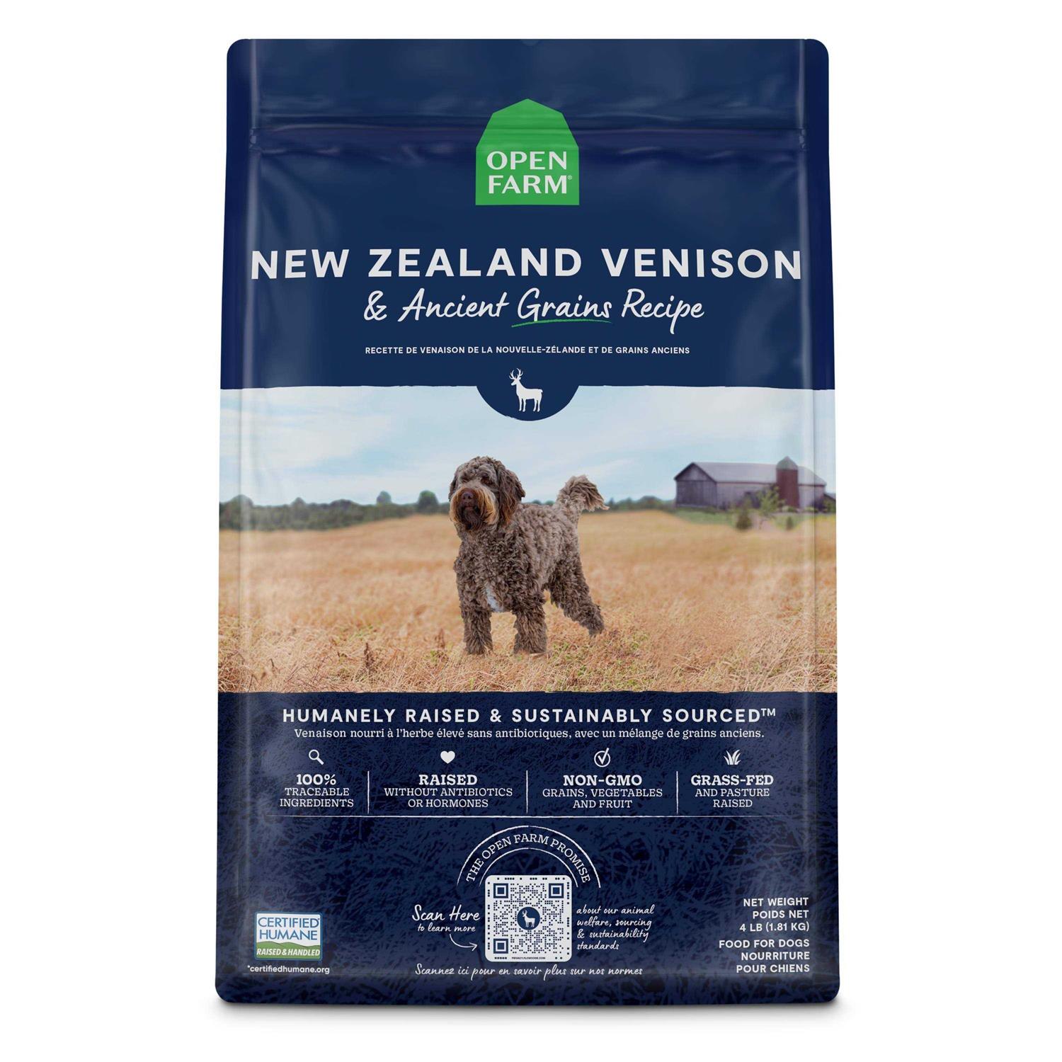 Open Farm New Zealand Venison Ancient Grains Dry Dog Food - Healthber