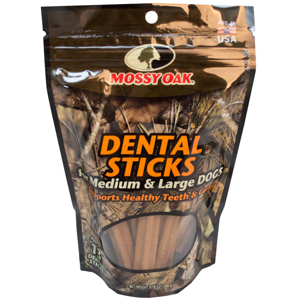 Mossy Oak Dental Sticks for Medium and Large Dogs, Approx 13 Dental Sticks - Healthber