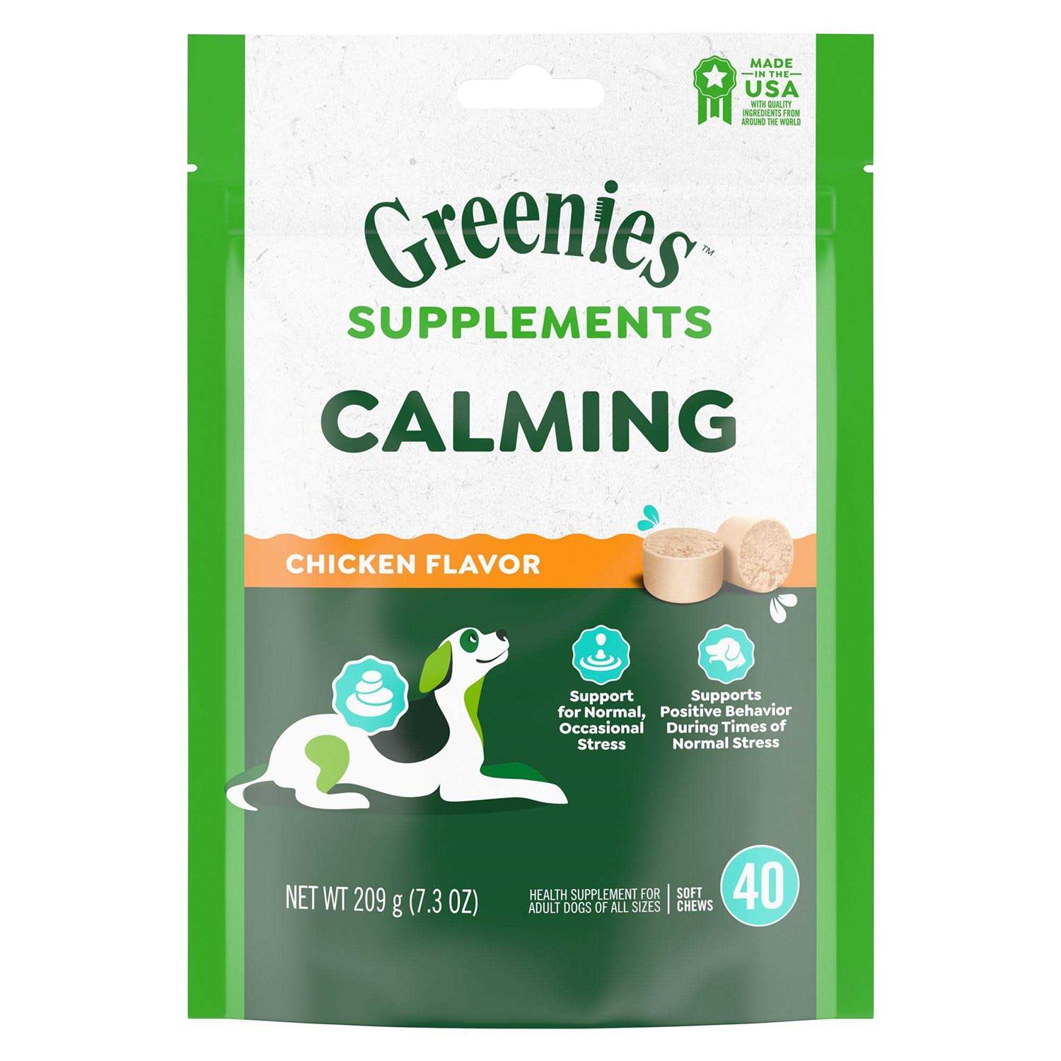 Greenies Supplements Calming Chews for Dogs Chicken Flavor - Healthber
