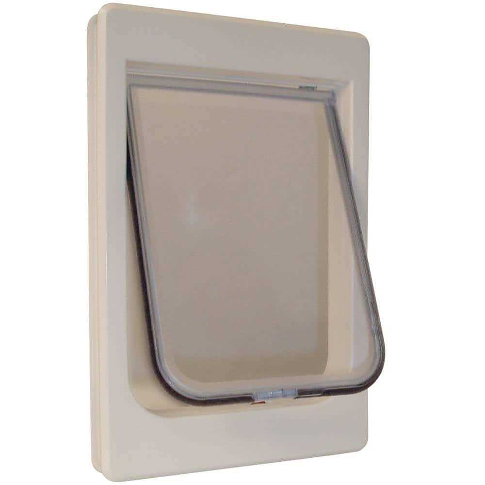 Ideal Pet ChubbyKat Cat Door Large White 1.18 x 9.5 x 14.50 - Healthber