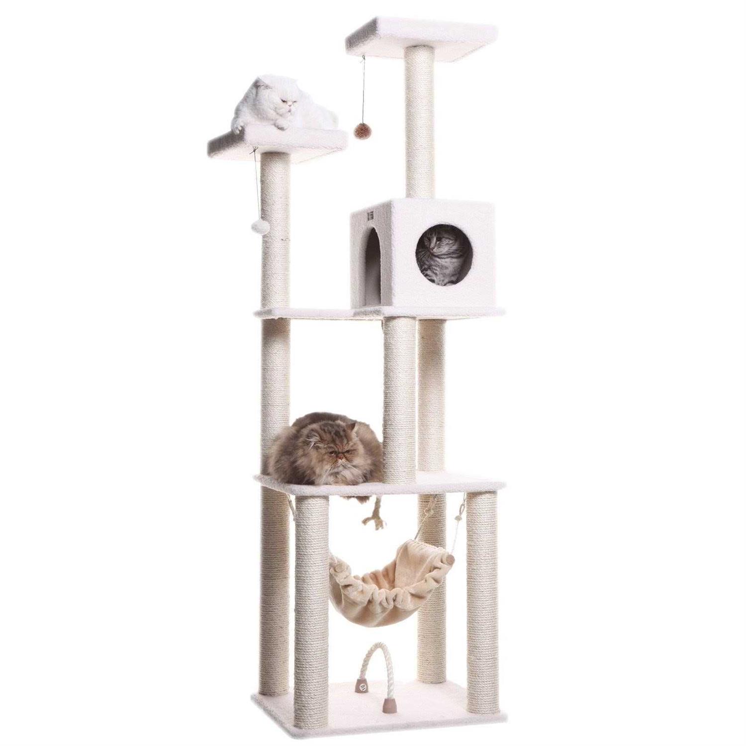 Armarkat Real Wood B7301 Classic Ivory Cat Tree - Healthber