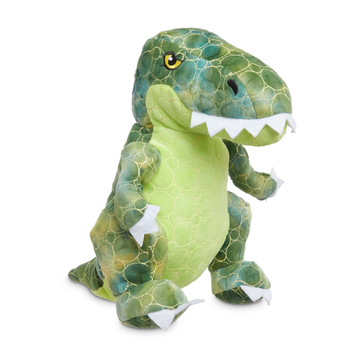 Leaps & Bounds Ruffest & Tuffest T-Rex Tough Plush Dog Toy with Kevlar Stitching - Healthber