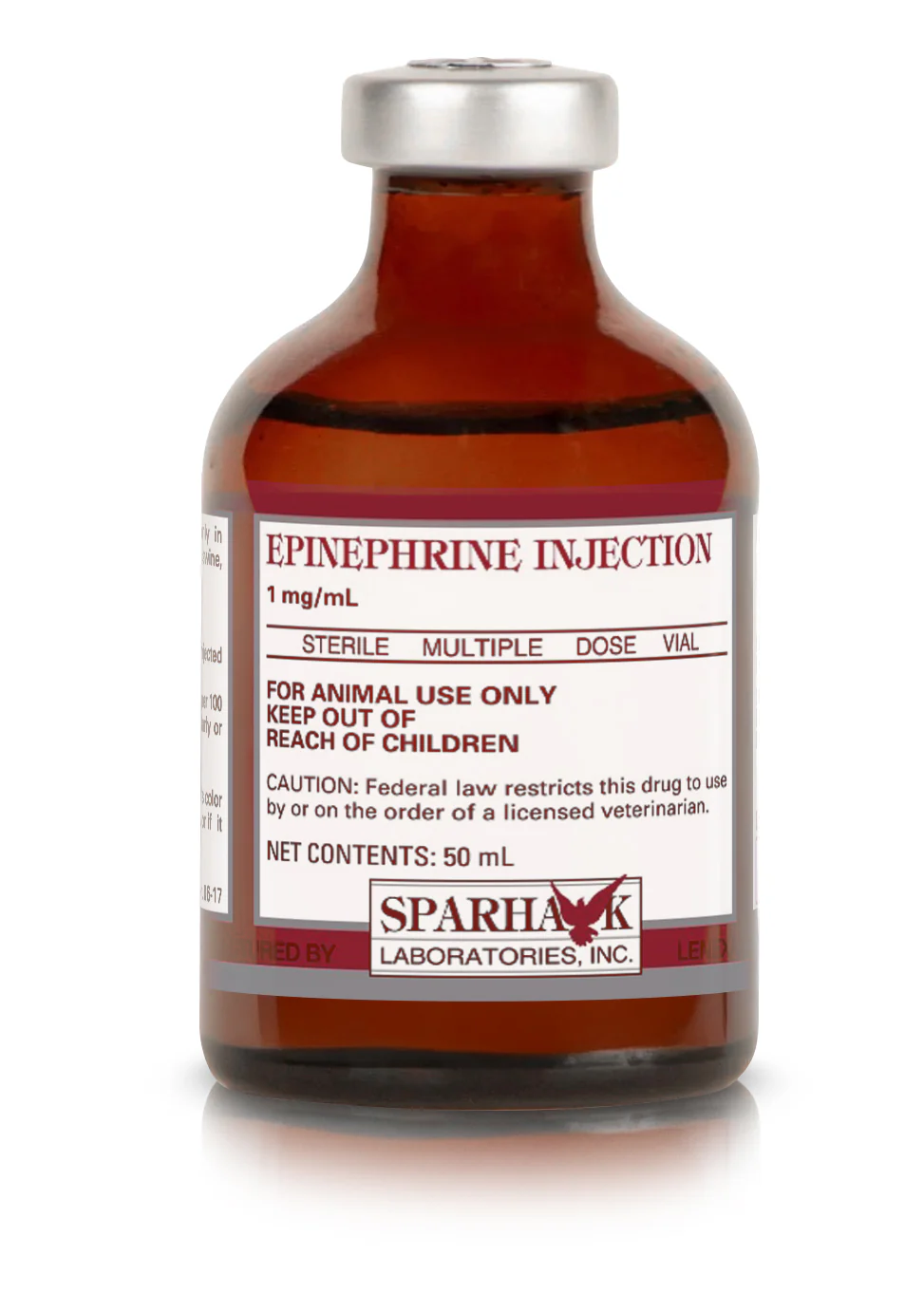 Rx Epinephrine Injection 1:1000, 50ml for Horses & Livestock - Healthber