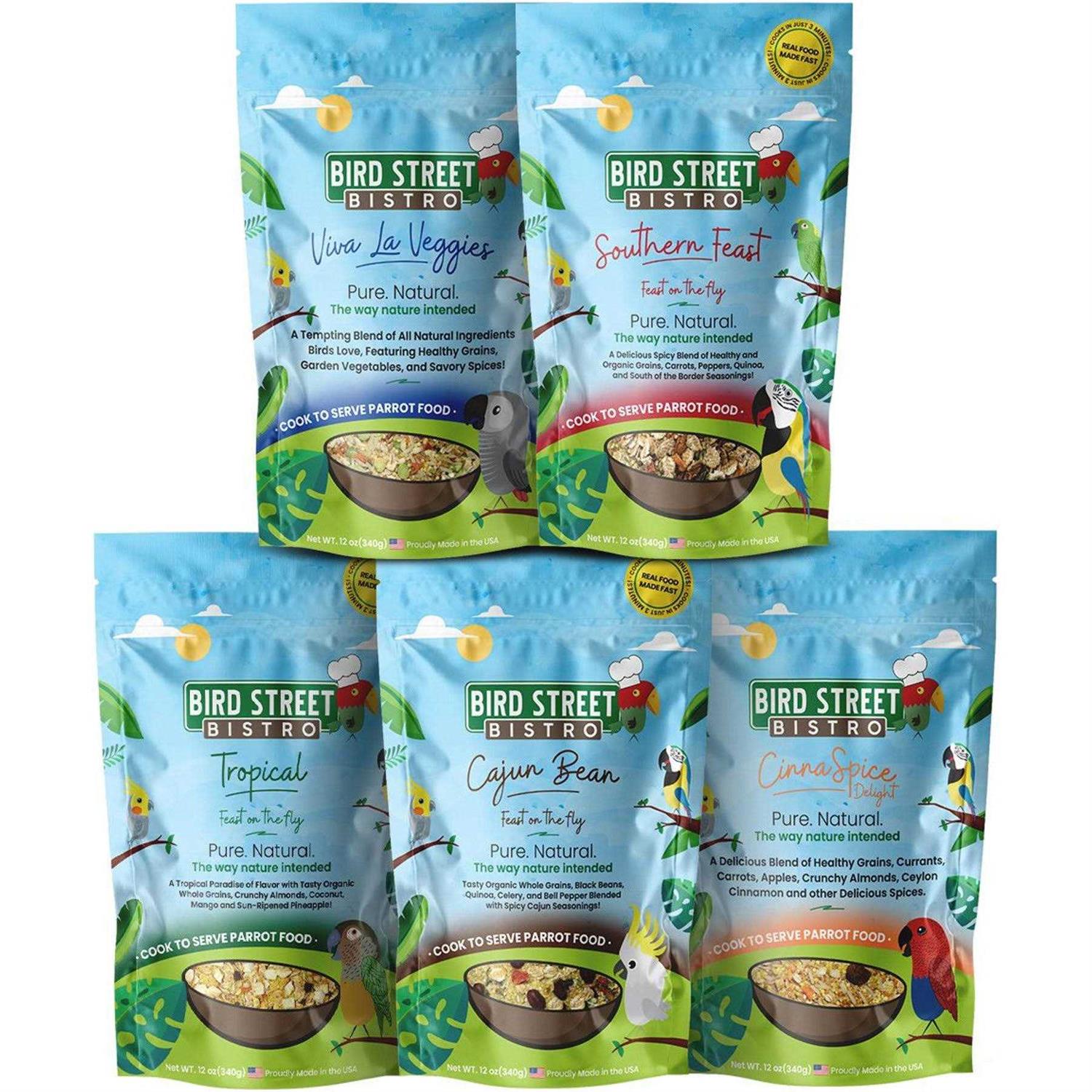 Bird Street Bistro Parrot Food Sample Pack - Healthber