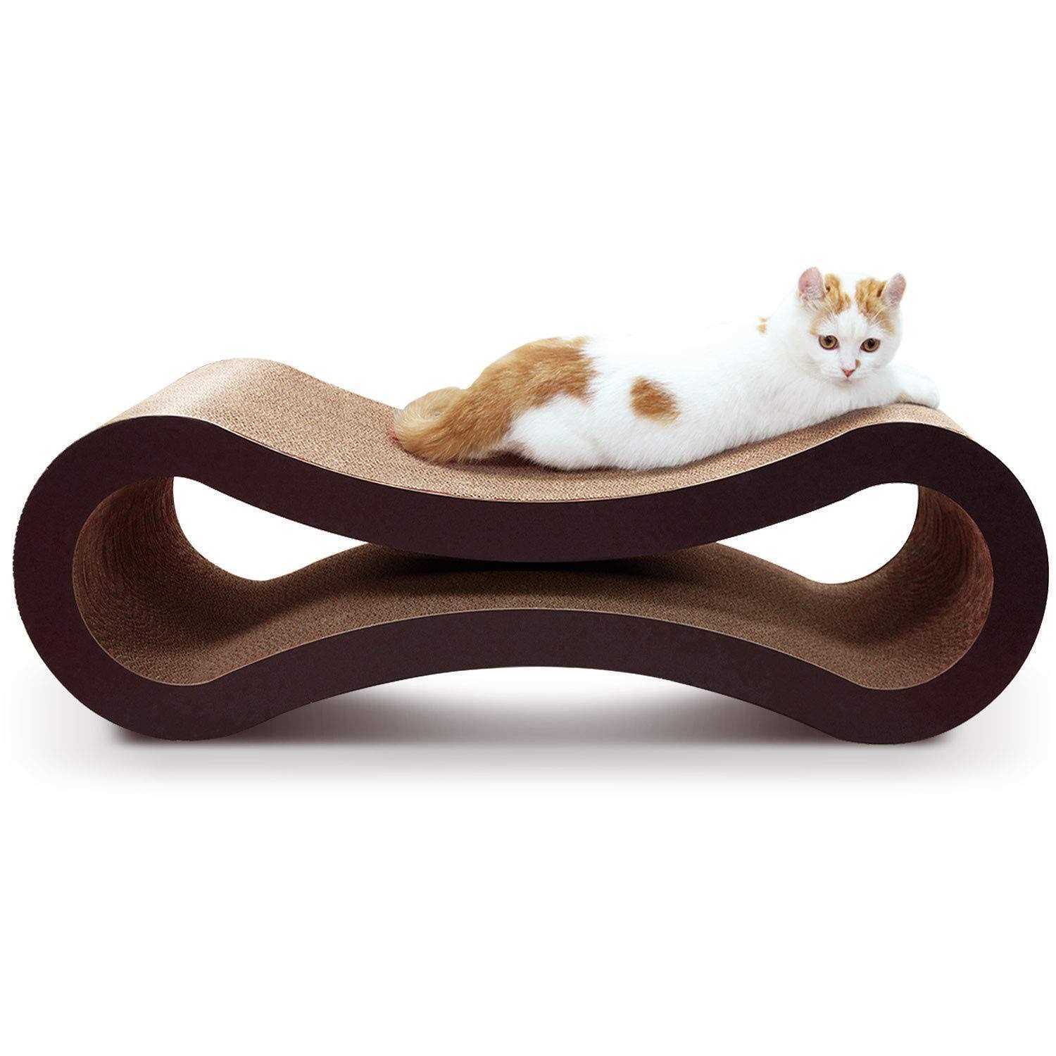 ScratchMe Cat Scratcher Cardboard Scratching Pad House Bed Furniture Protector - Healthber