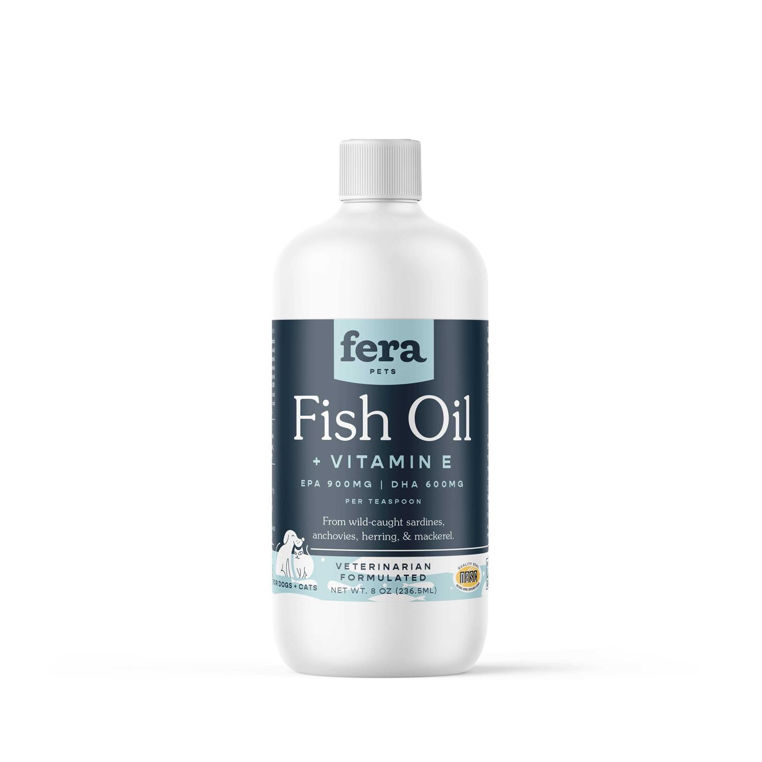 Fera Pet Organics Fish Oil + Vitamin E Supplement for Dog & Cat - Healthber