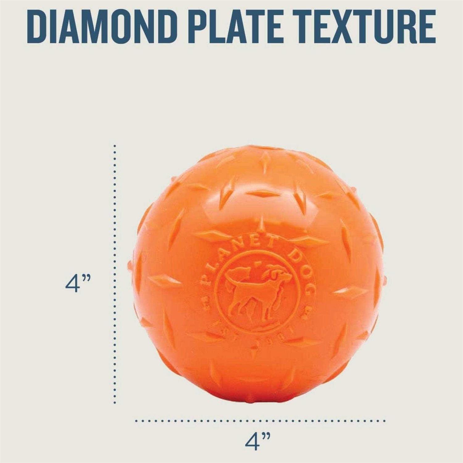Planet Dog Orbee Tuff Diamond Plate Ball - Healthber