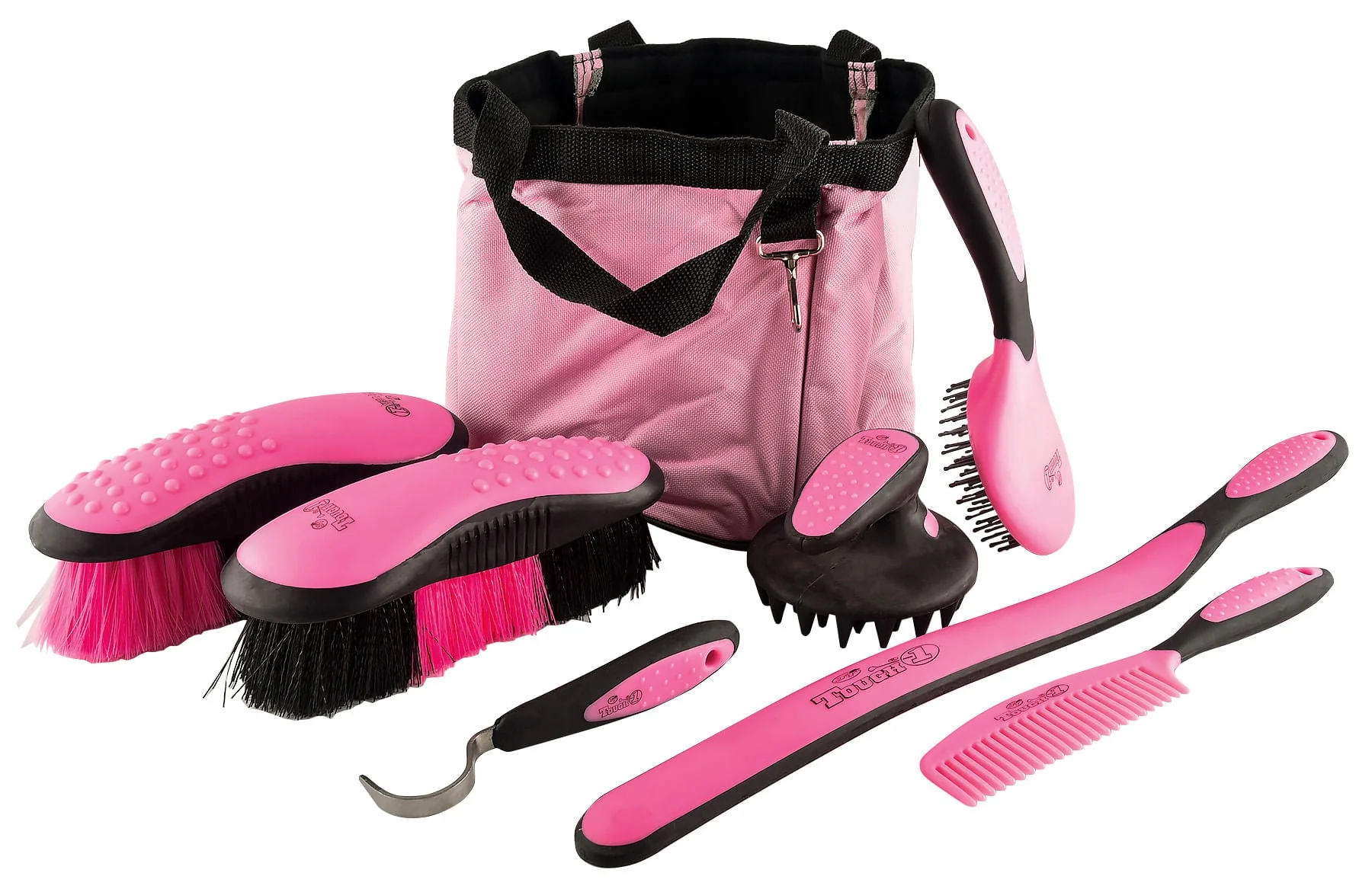 Great Grips Horse Grooming Set with Bag, 7-piece - Healthber