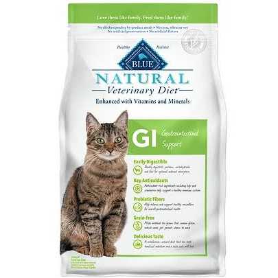 Blue Natural Veterinary Diet GI Gastrointestinal Support Dry Cat Food - Healthber
