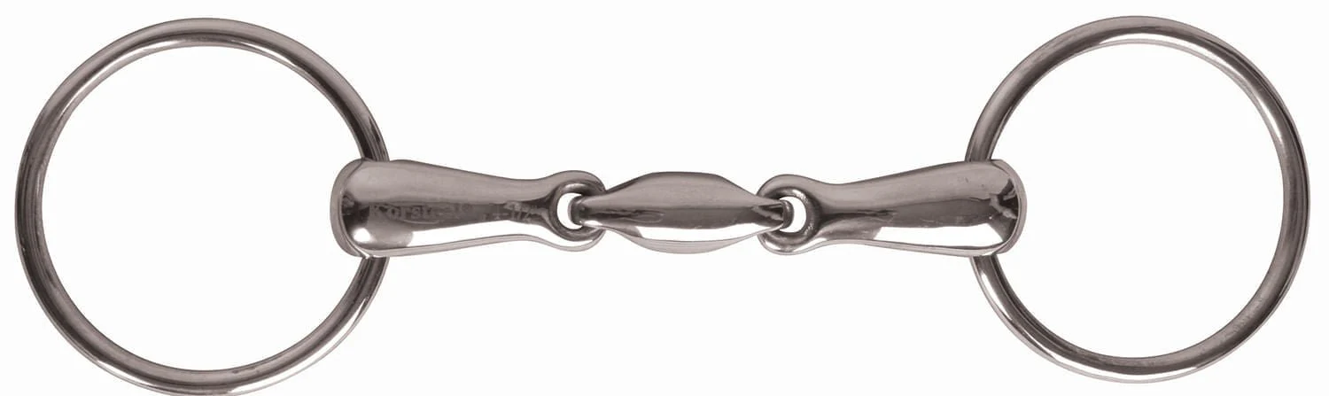 JP Korsteel Stainless Steel Oval Link Loose Ring Snaffle Bit - Healthber