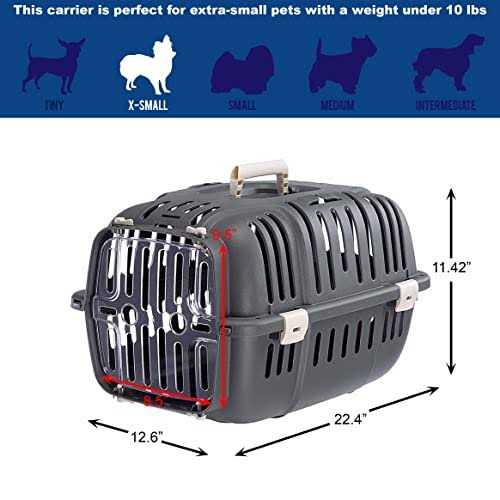 Ferplast Jet Pet Carrier Value Dog Carrier Suitable for XS Dog Breeds & Small Cats - Healthber