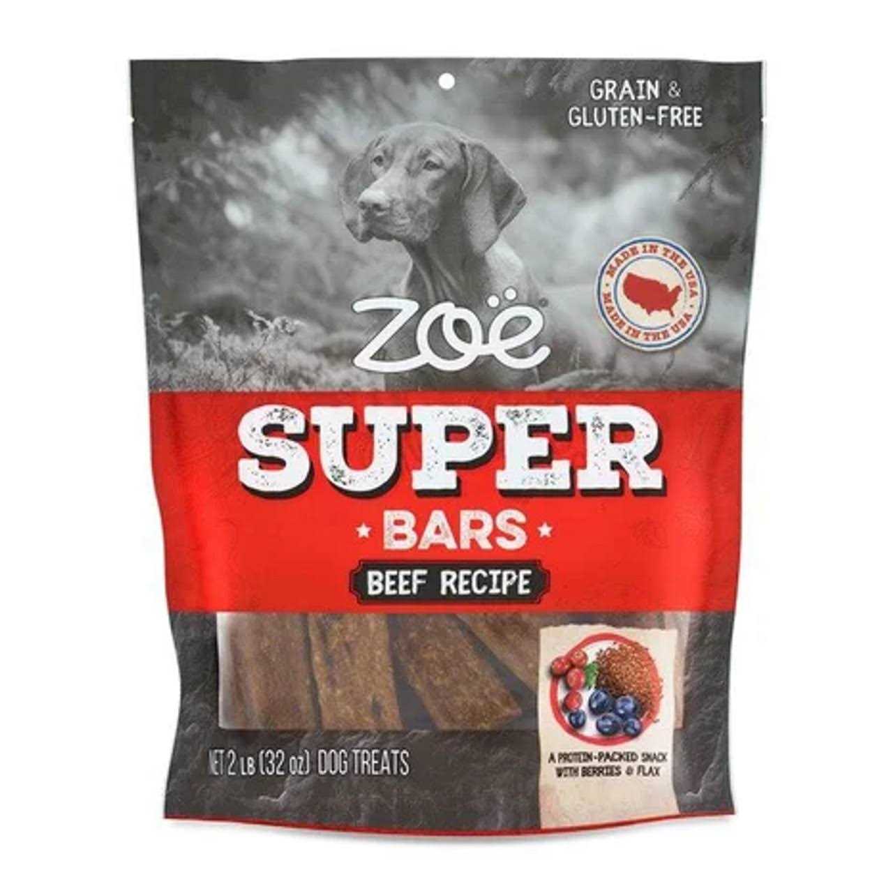 Zoe Beef Recipe Super Bars Dog Treats - Healthber