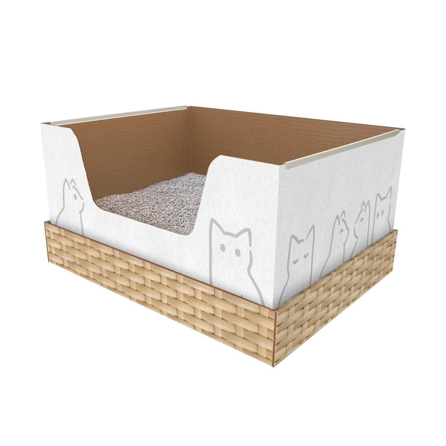Kitty Poo Club Recyclable Cat Litter Box with Clay Litter - Healthber