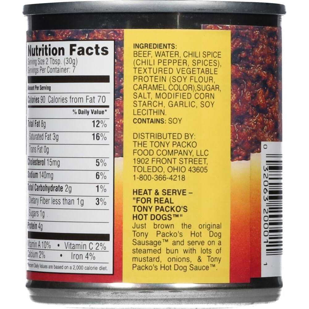 Tony Packo’s Hot Dog Sauce - Healthber