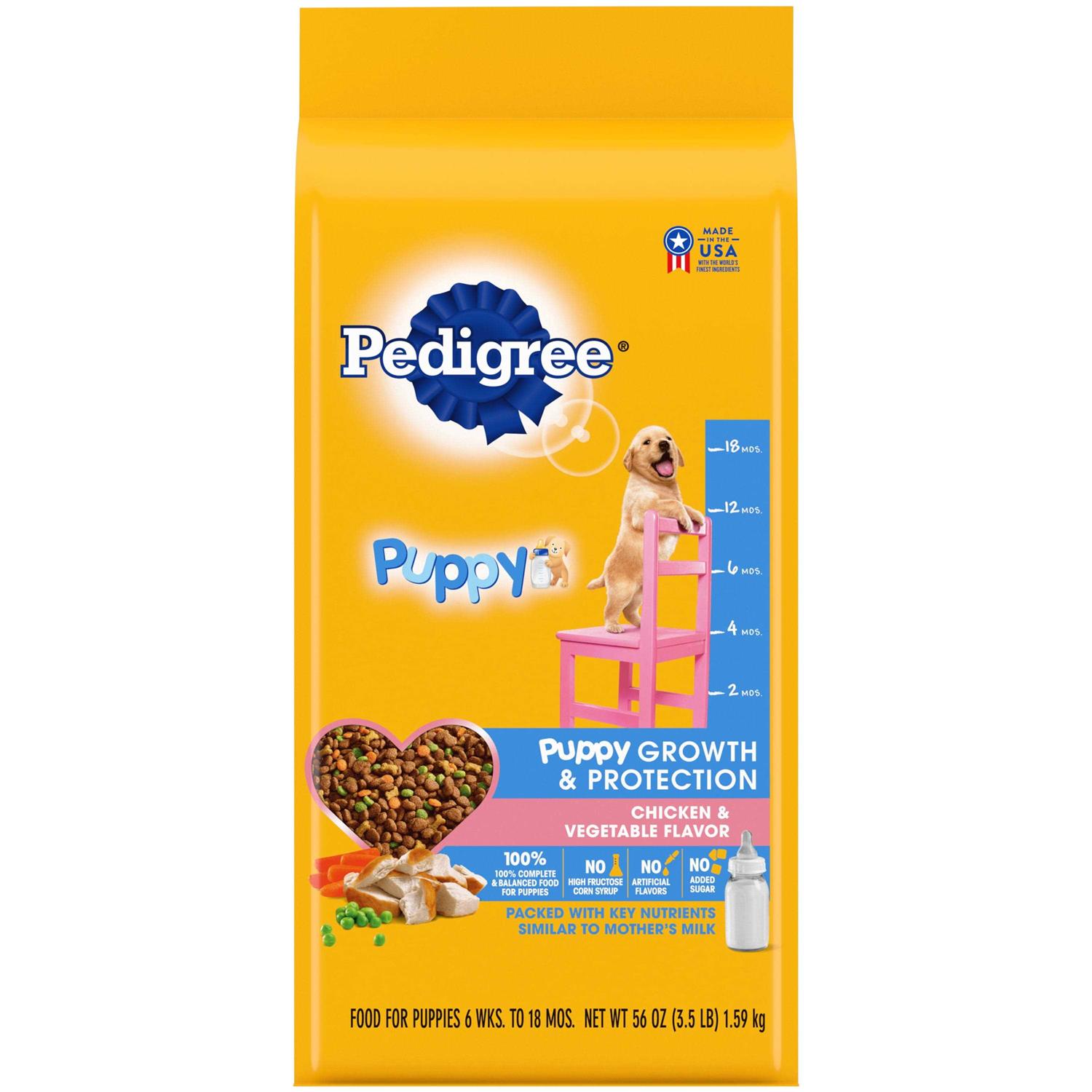 Pedigree Puppy Growth Protection Chicken Vegetable Dry Dog Food - Healthber