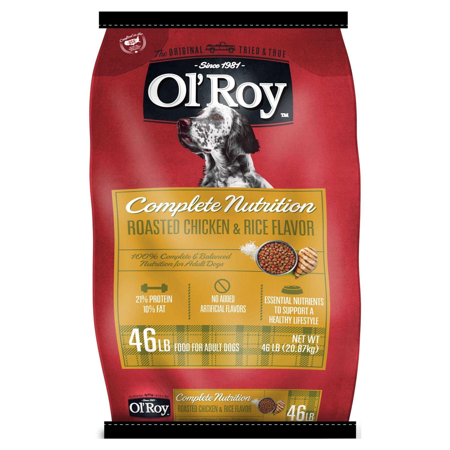 Ol’ Roy Complete Nutrition Roasted Chicken & Rice Flavor Dry Dog Food - Healthber