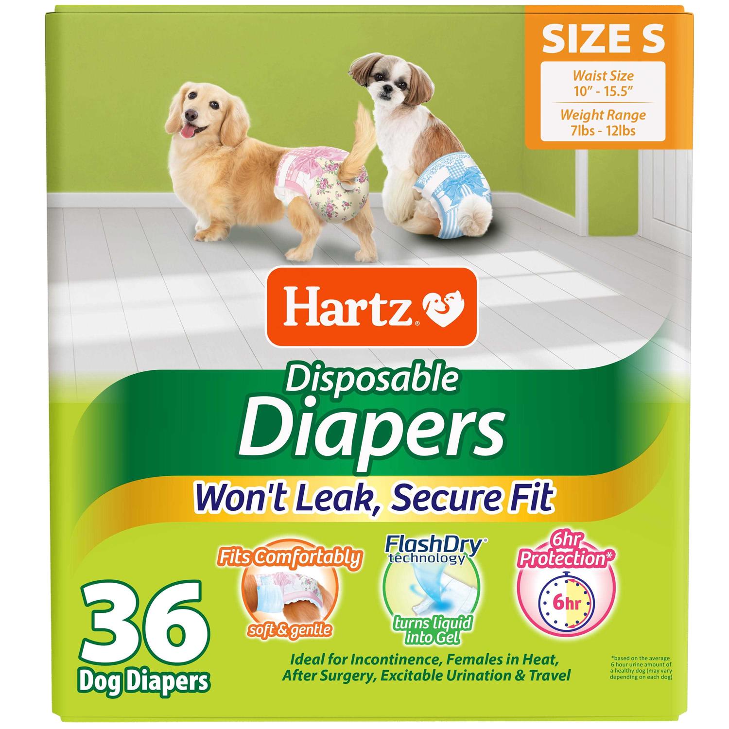 Hartz Disposable Male & Female Dog Diapers - Healthber
