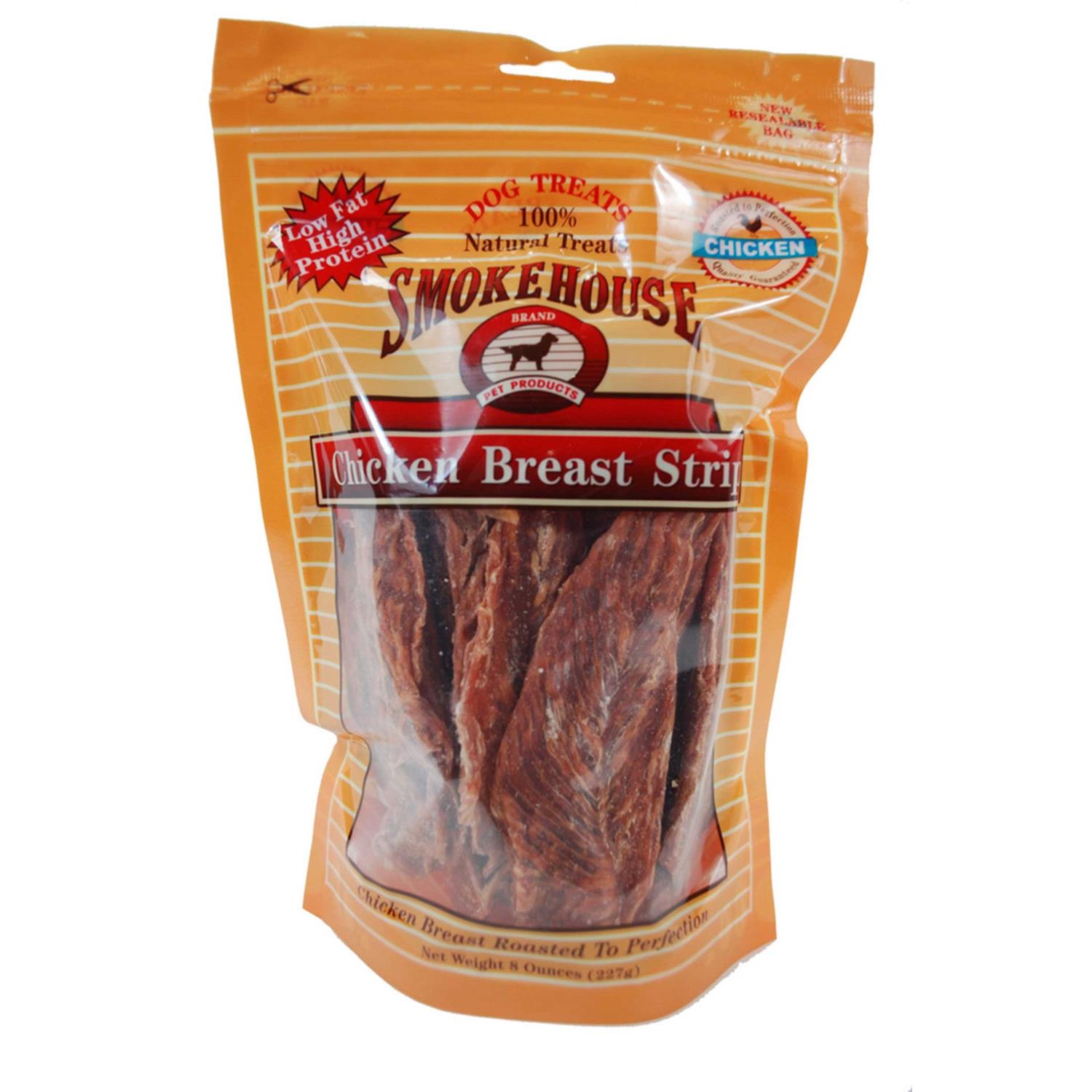 Smokehouse Chicken Breast Strips Dog Treats - Healthber