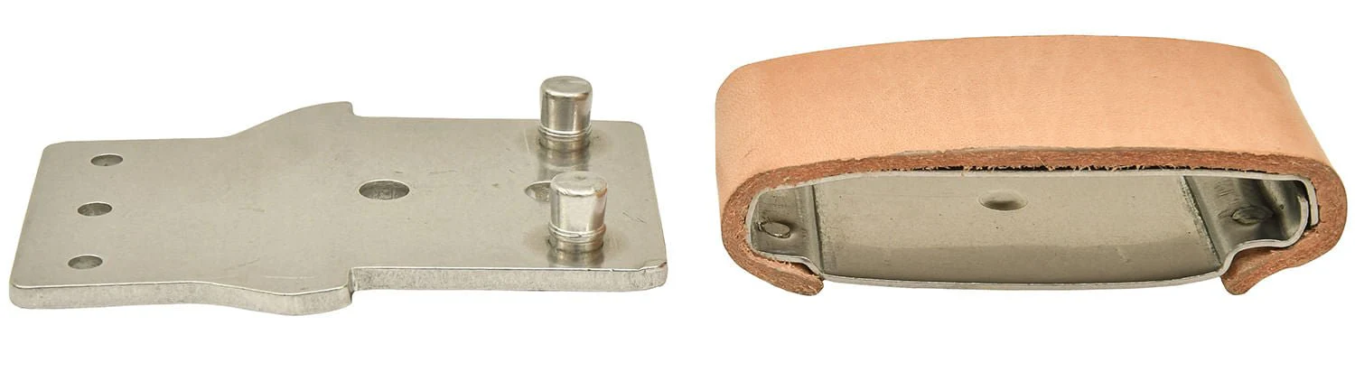 Leather Covered Blevins Buckles, pair - Healthber