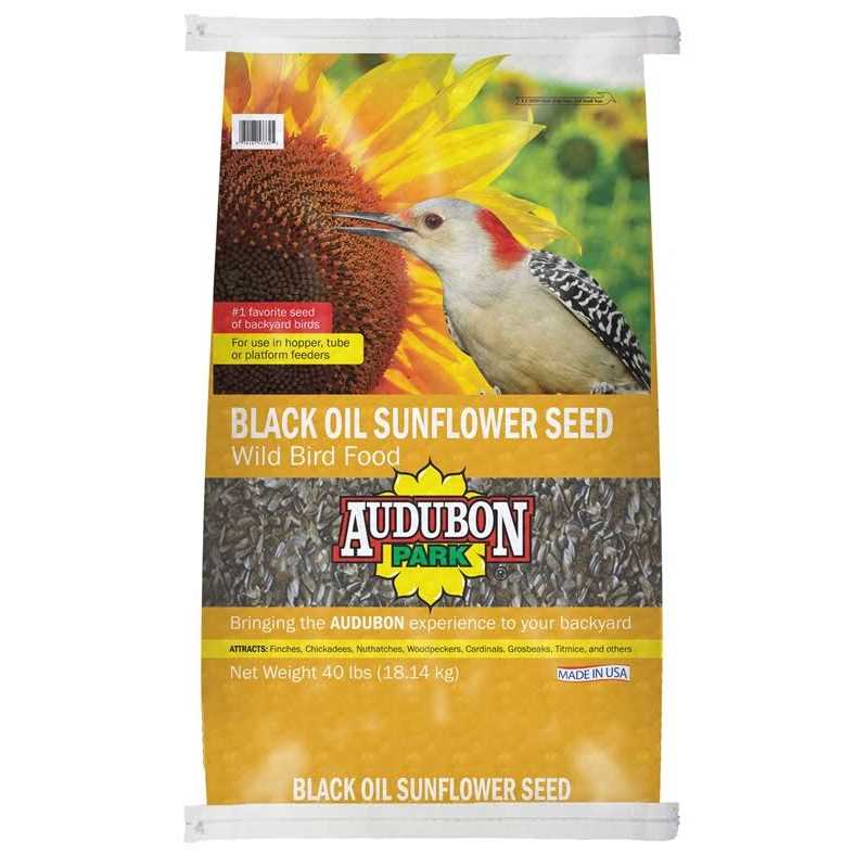Audubon Park 11801 Black Oil Sunflower Seed Wild Bird Food - Healthber