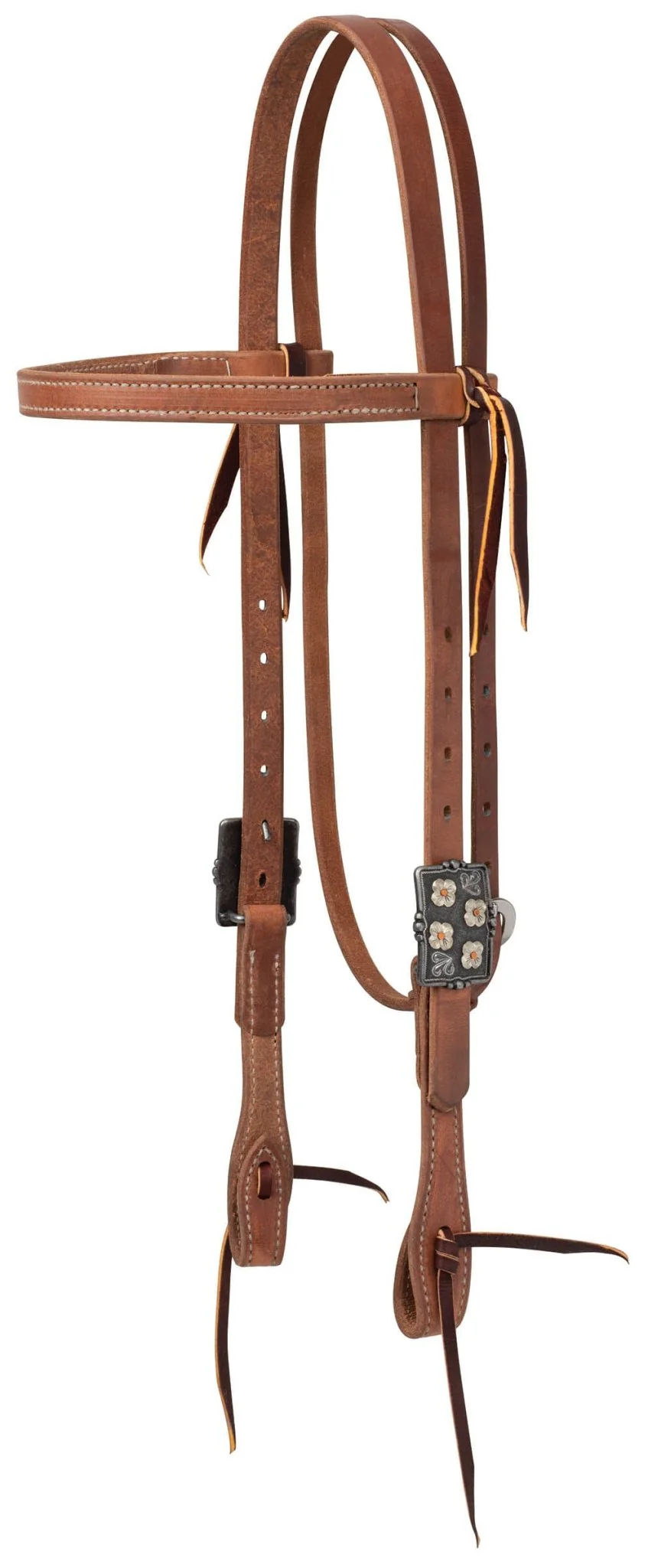 ProTack Silver Flower Browband Headstall - Healthber