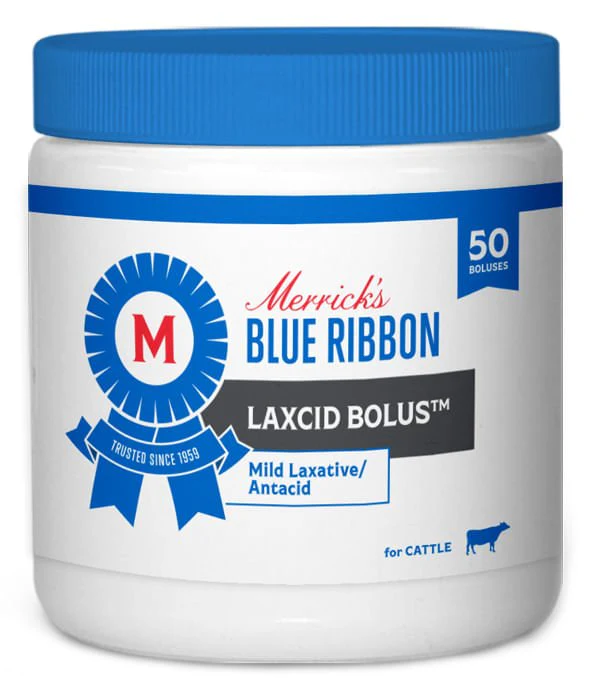 Merrick's Laxcid Mild Laxative/Antacid Boluses for Cattle - Healthber