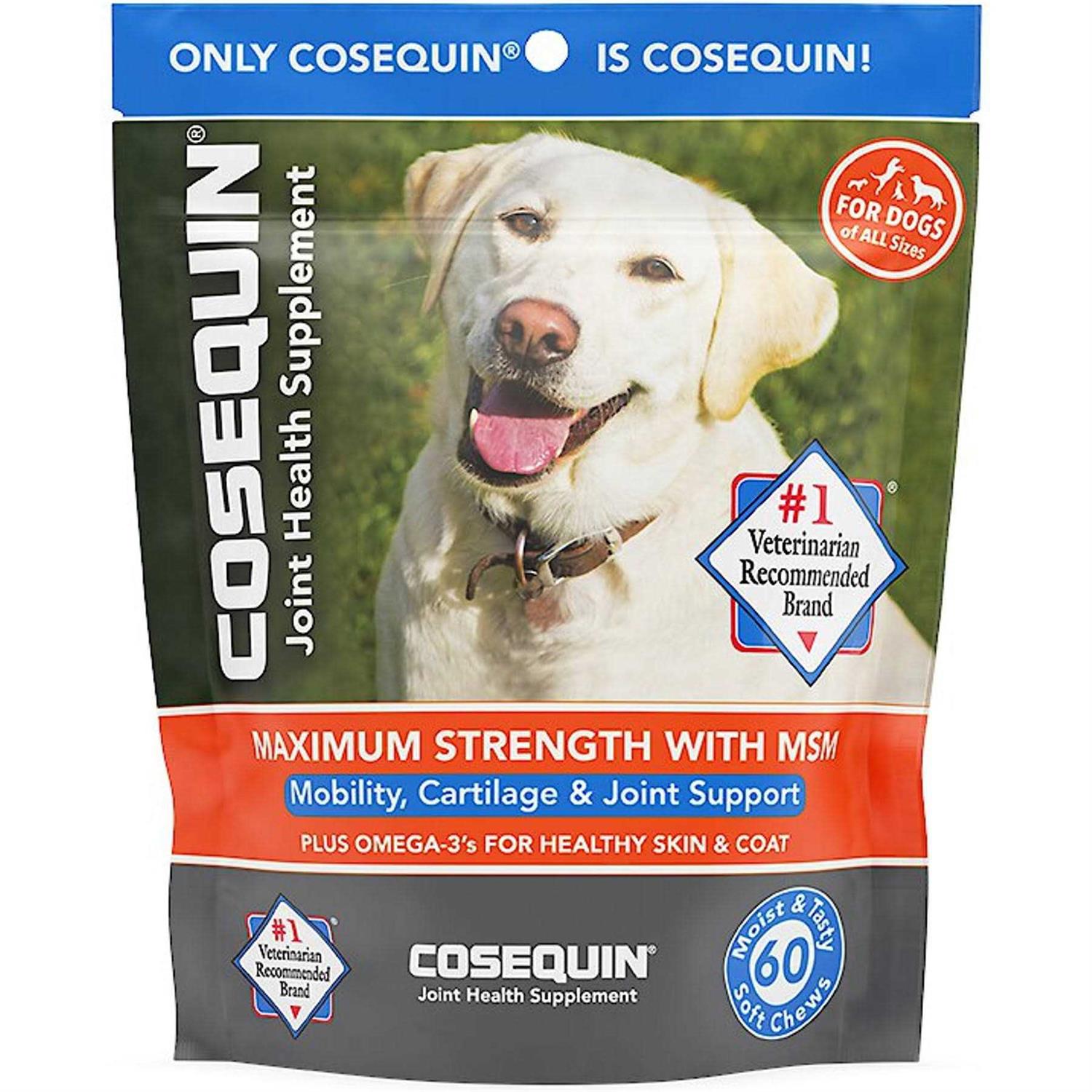 Cosequin Soft Chews with MSM Plus Omega-3s for Dogs - Healthber
