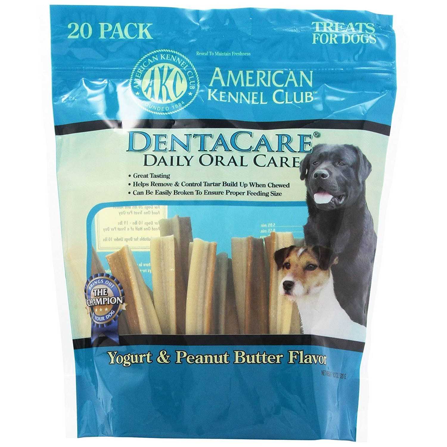 American Kennel Club Dentacare Yogurt & Peanut Butter Dog Treats - Healthber
