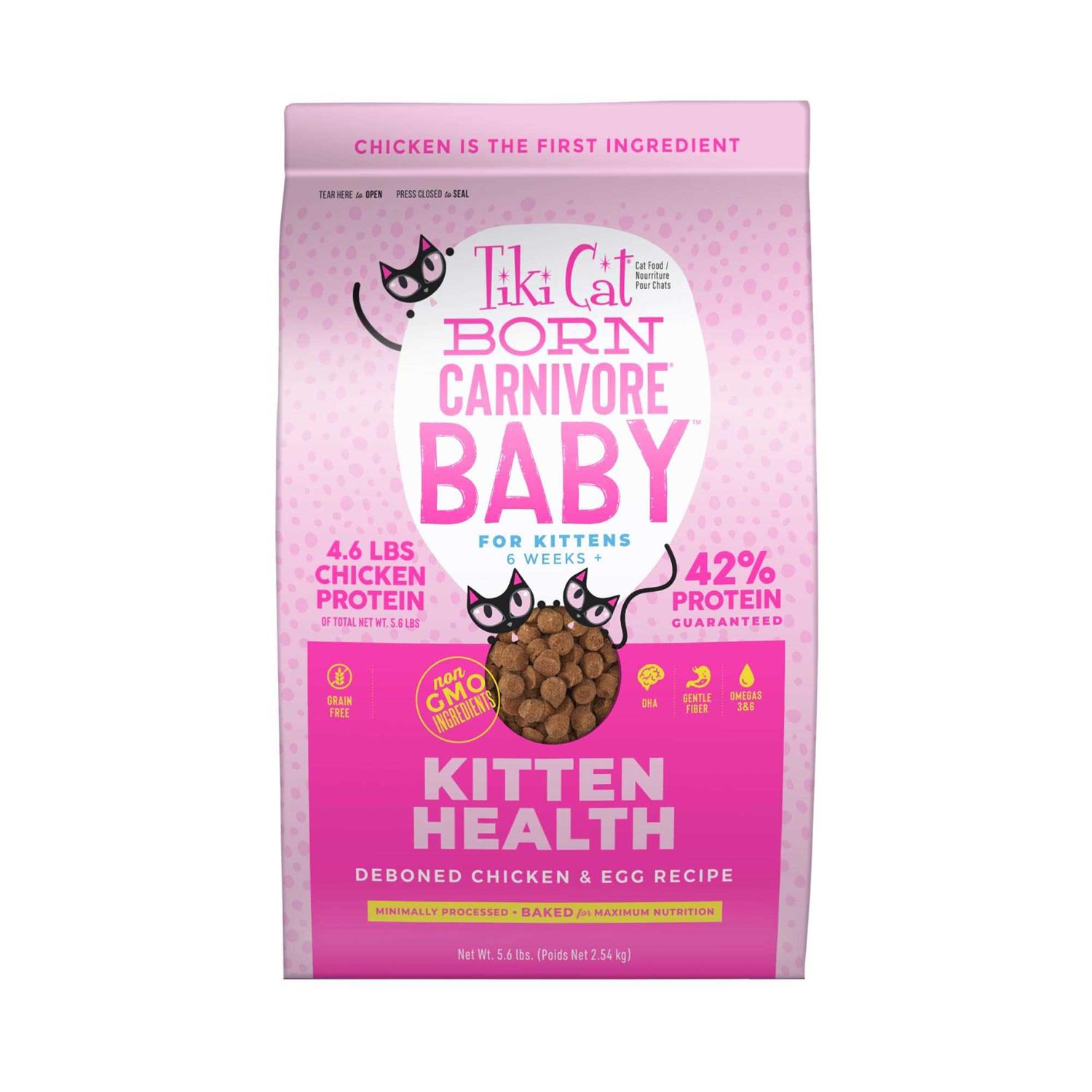 Tiki Cat Born Carnivore Chicken & Egg Kitten Dry Food - Healthber