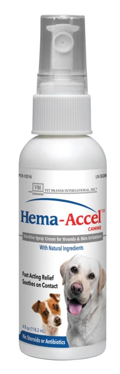 Hema-Accel Canine All Natural Wound Care Spray, 4 oz - Healthber