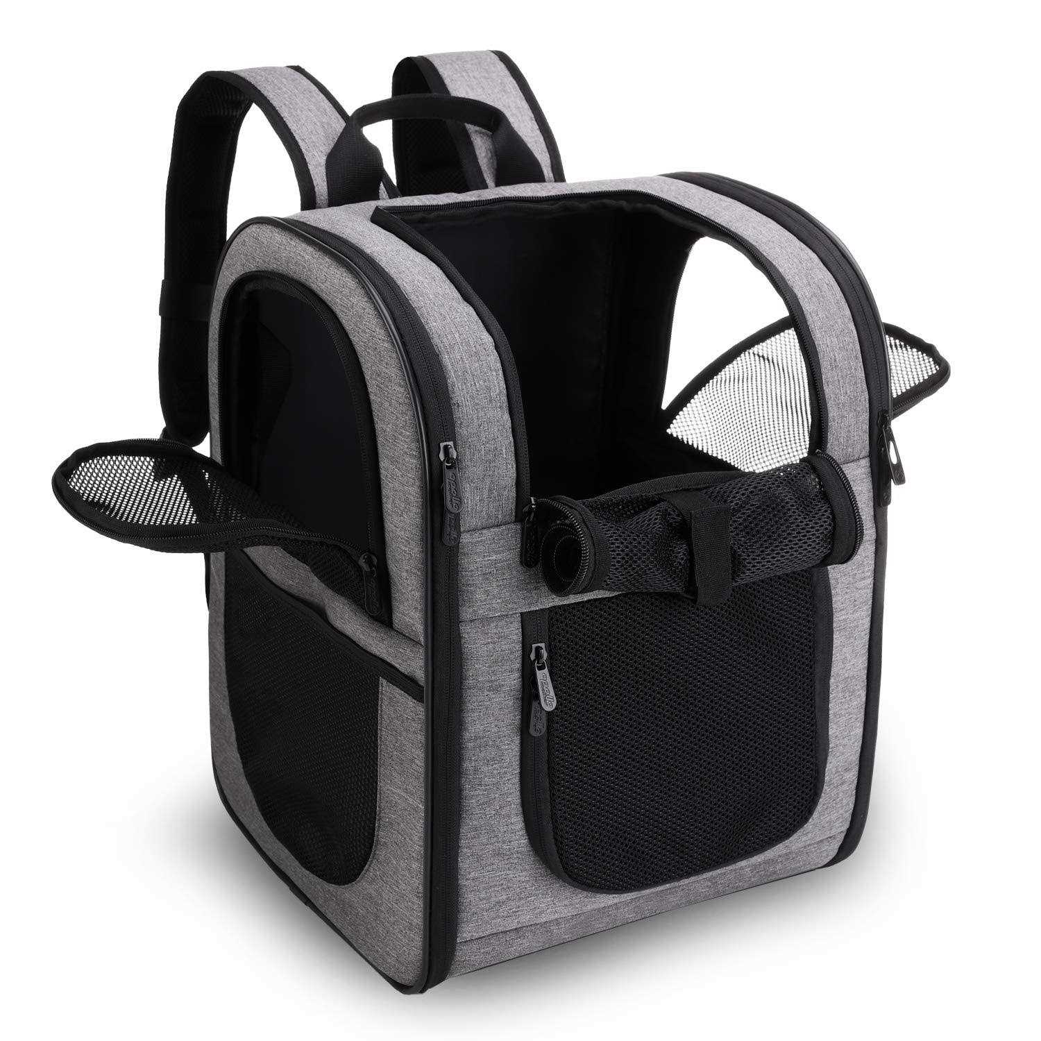 Apollo walker Pet Carrier Backpack for Large/Small Cats and Dogs, Puppies, Safety Features and Cushion Back Support for Travel - Healthber