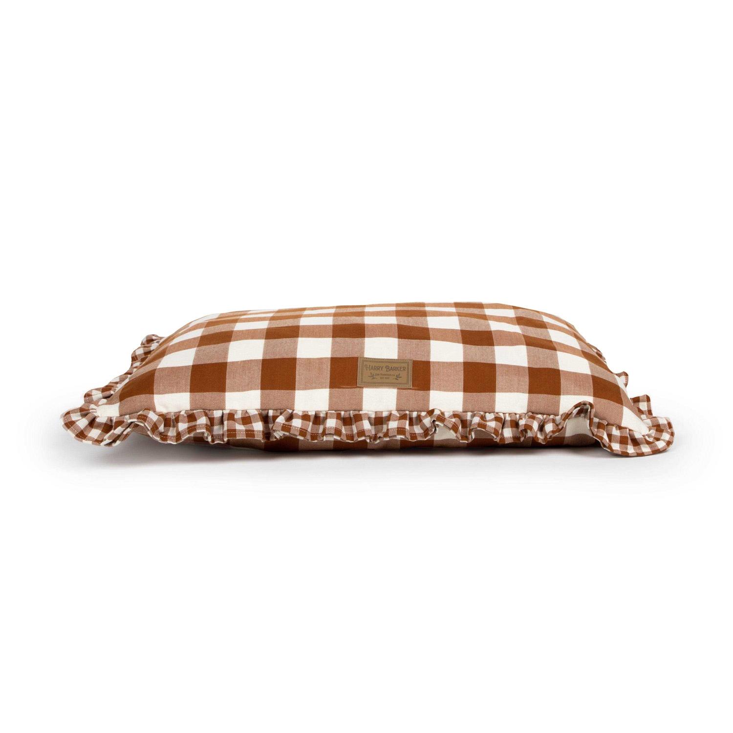 Harry Barker 24 x 5 Brown Gingham Print Envelope Dog Bed - Healthber