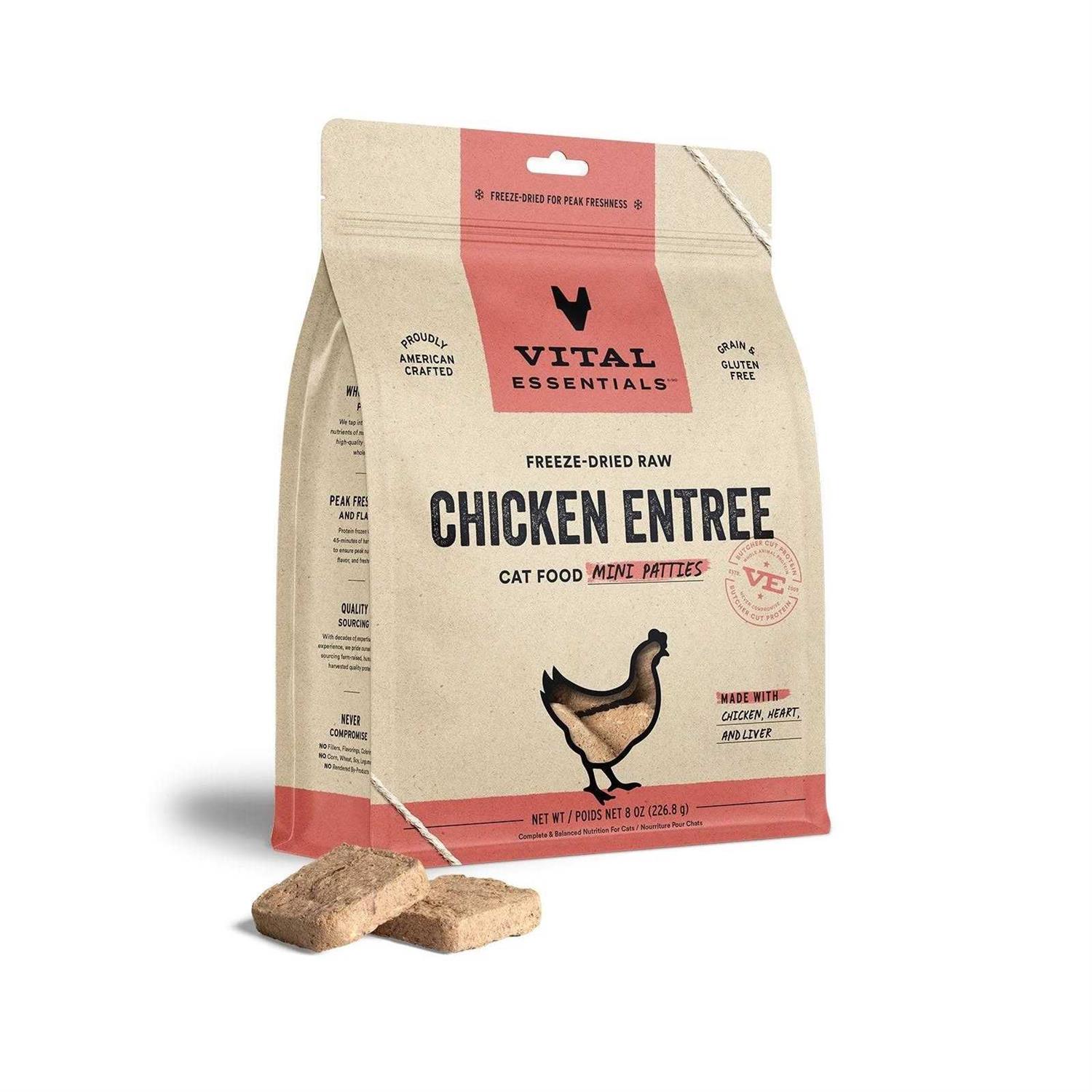 Vital Essentials Duck Entree Mini Nibs Freeze-Dried Raw Cat Food - Healthber