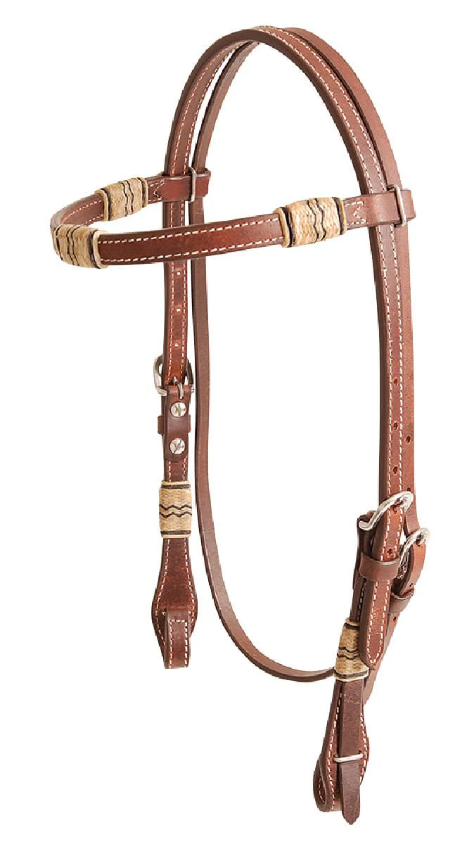 Cashel Rawhide Inlay Browband Headstall - Healthber