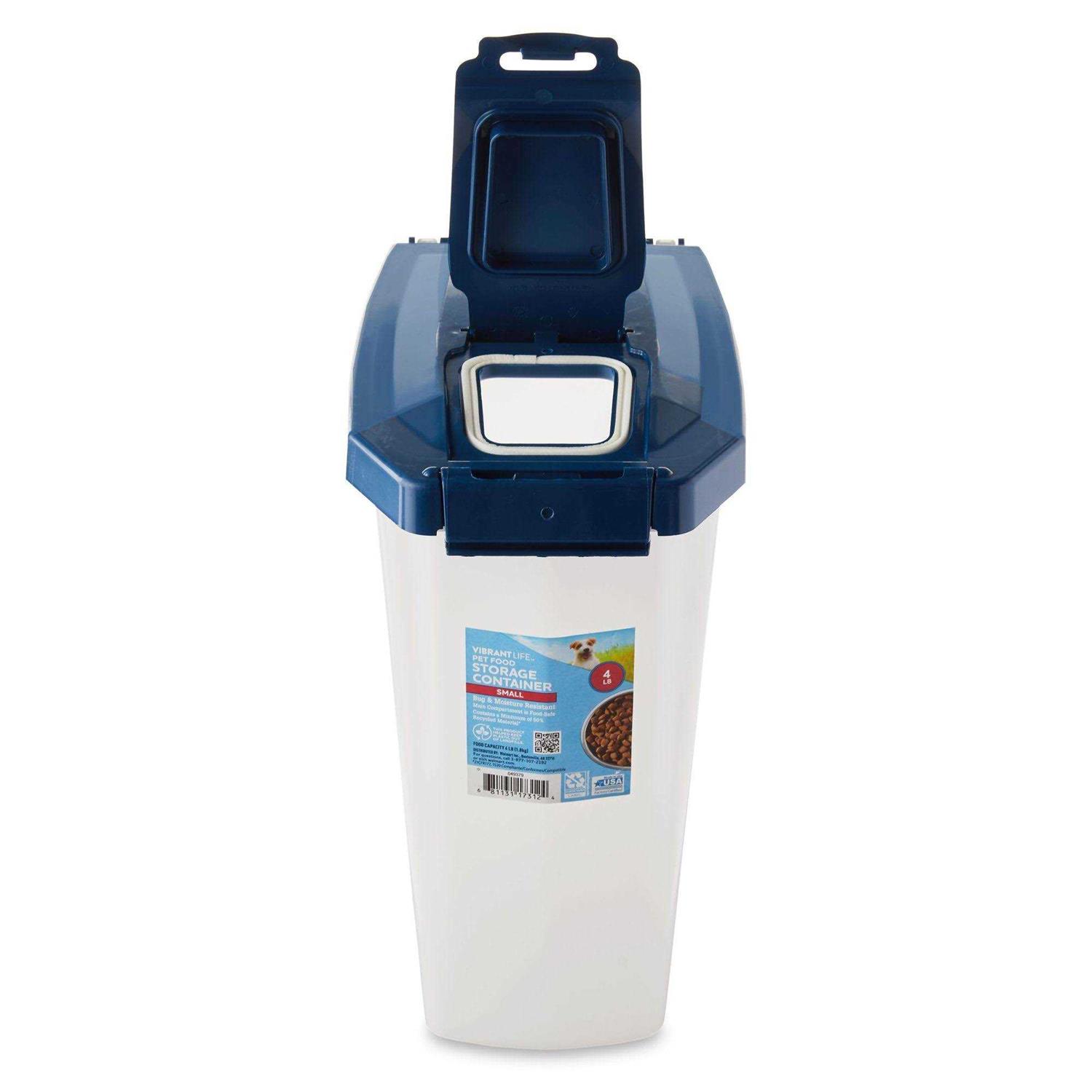 Vibrant Life Plastic Pet Food Storage Container with Locking Lid - Healthber