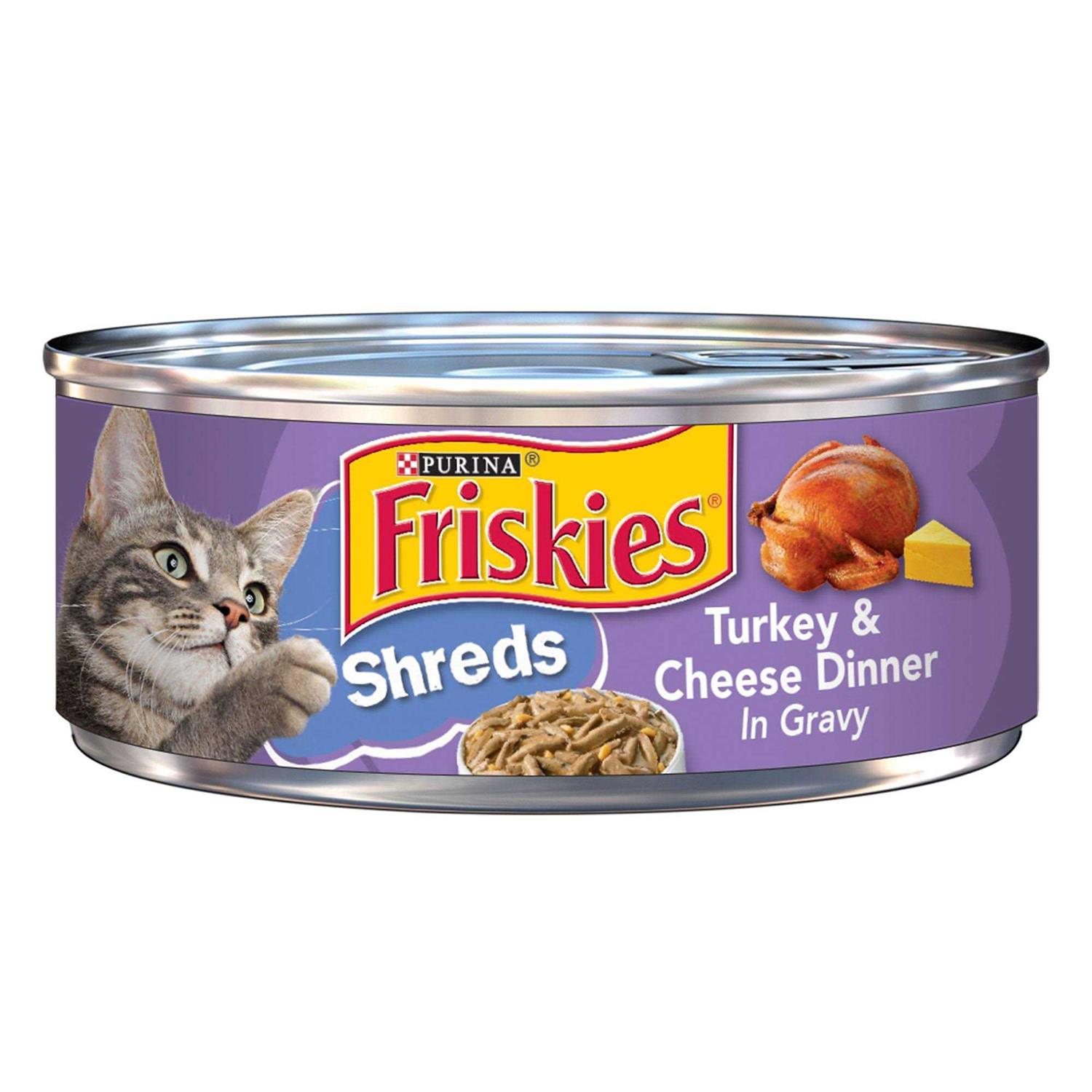 Purina Friskies Shreds Turkey & Cheese Wet Cat Food - Healthber