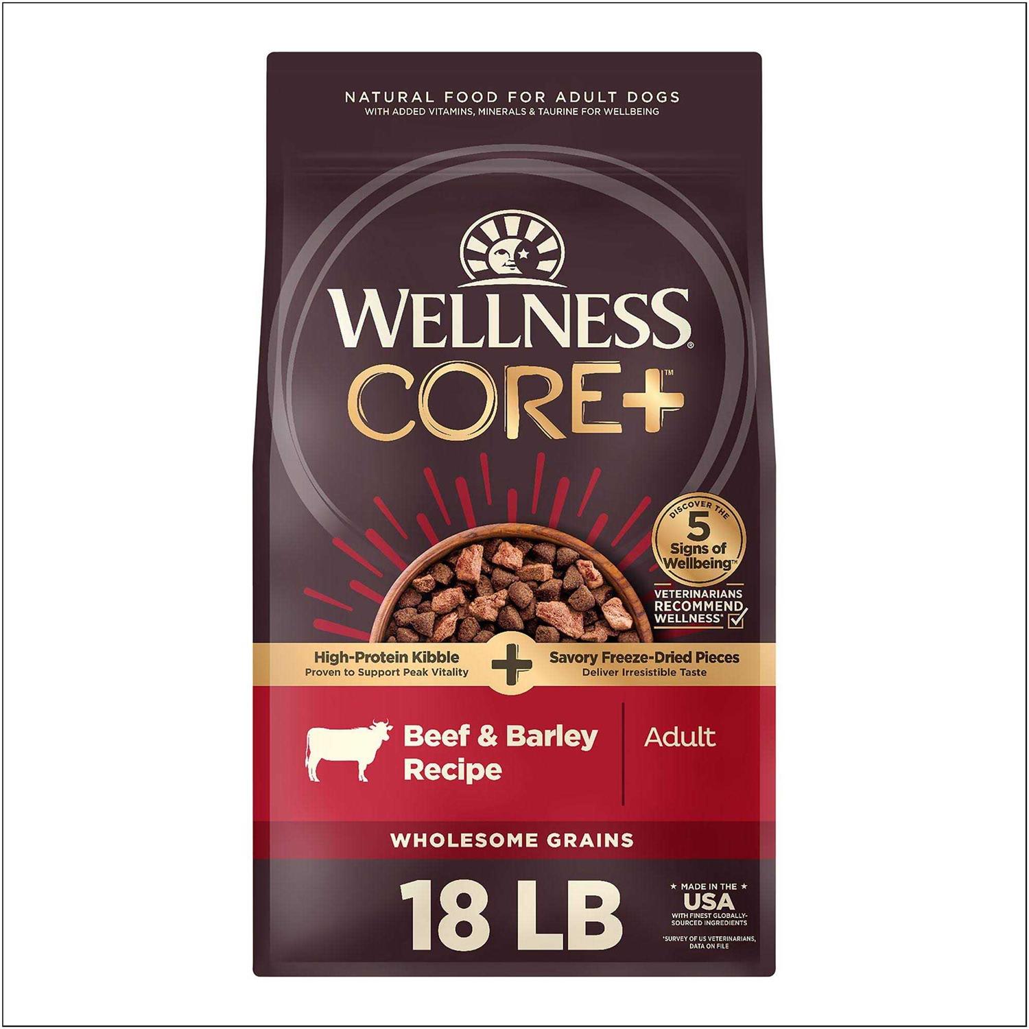 Wellness Core+ High Protein Kibble + Savory Freeze-Dried Pieces - Healthber